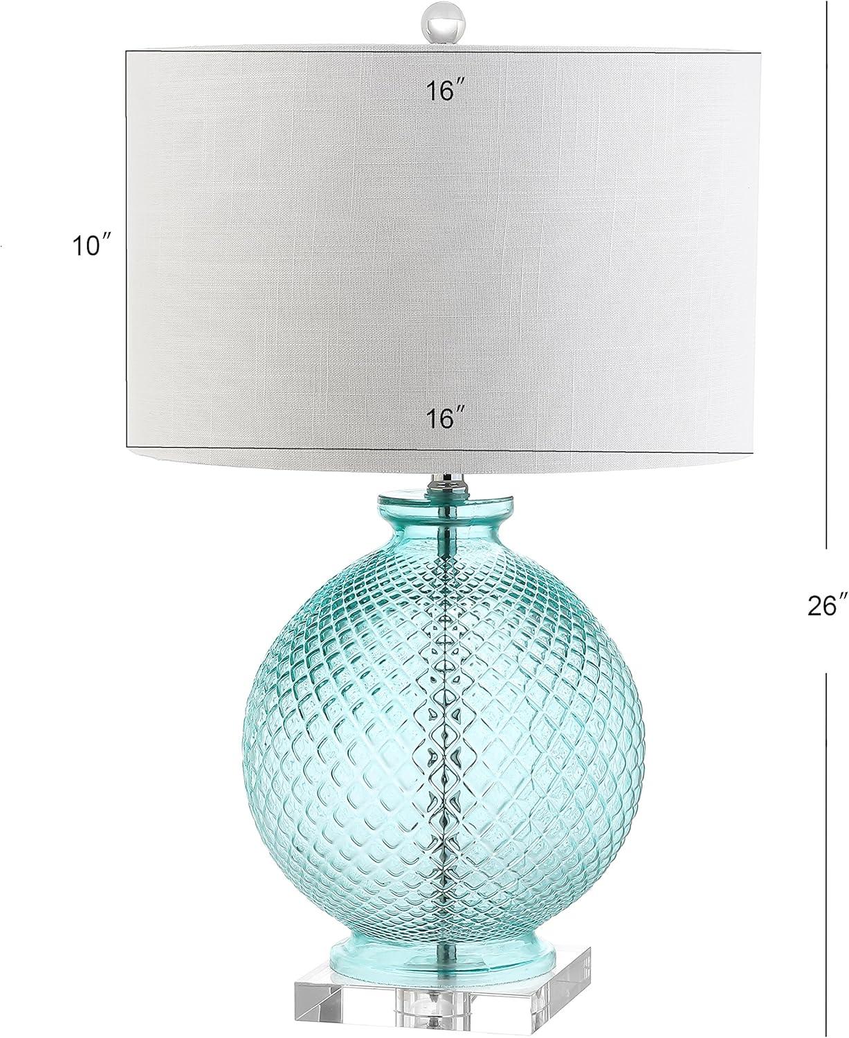 JONATHAN Y Estelle Glass and Crystal LED Table Lamp