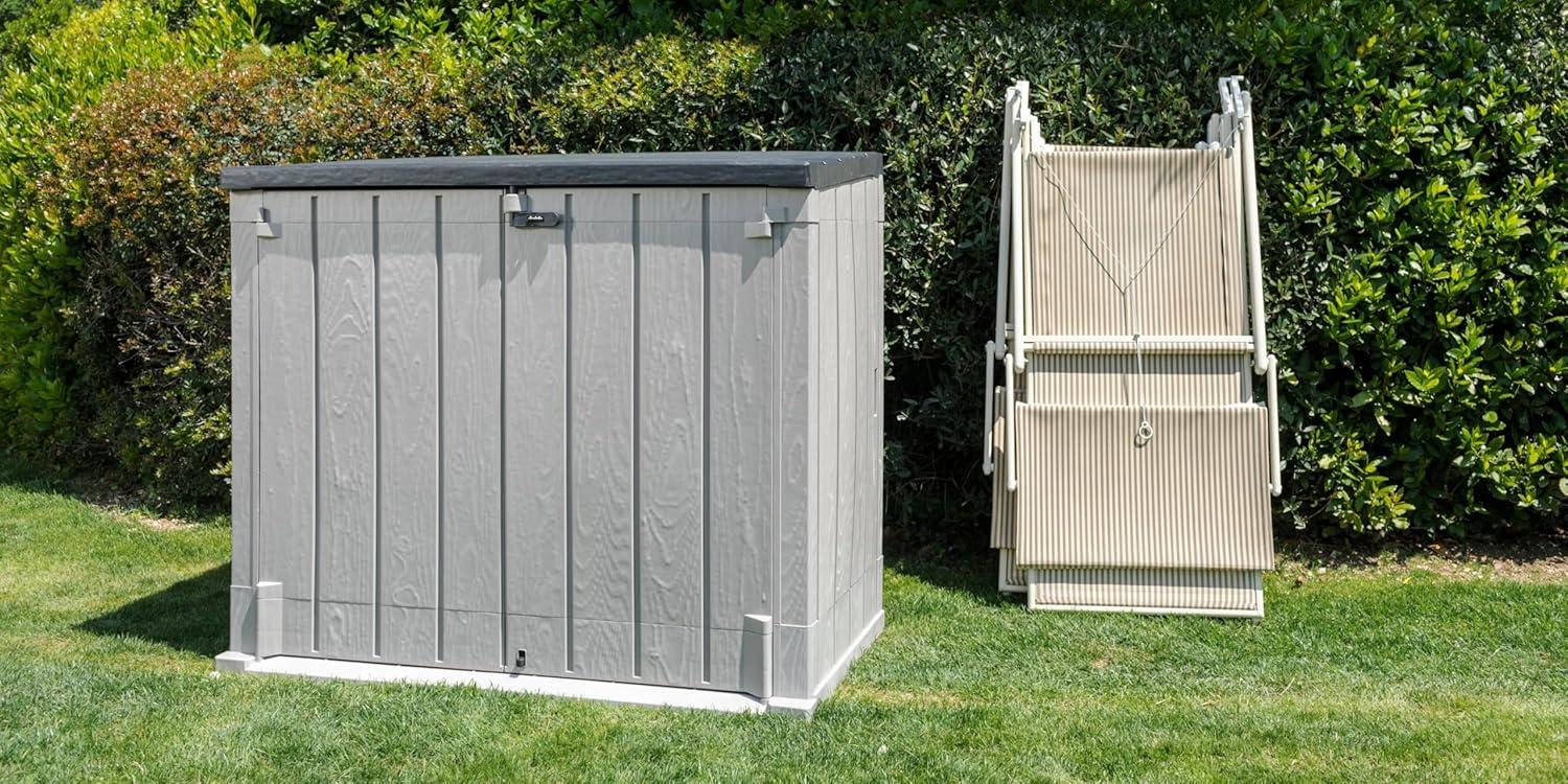 Toomax Stora Way All Weather XL 5' x 3' Storage Shed Cabinet, Taupe