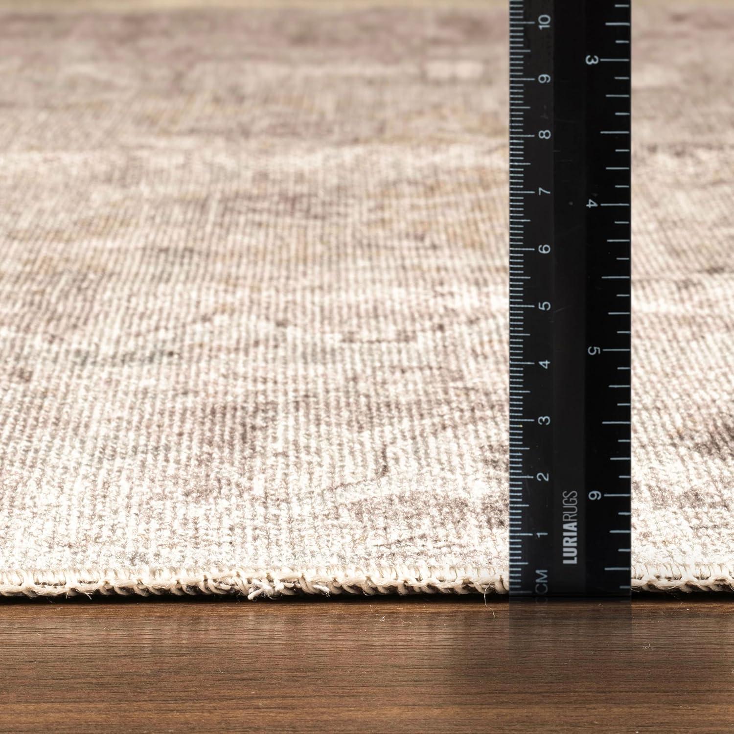Nuloom Davi Faded Spill Proof Treated Pet Friendly Premium Machine Washable Area Rug, 9' x 12', Stone