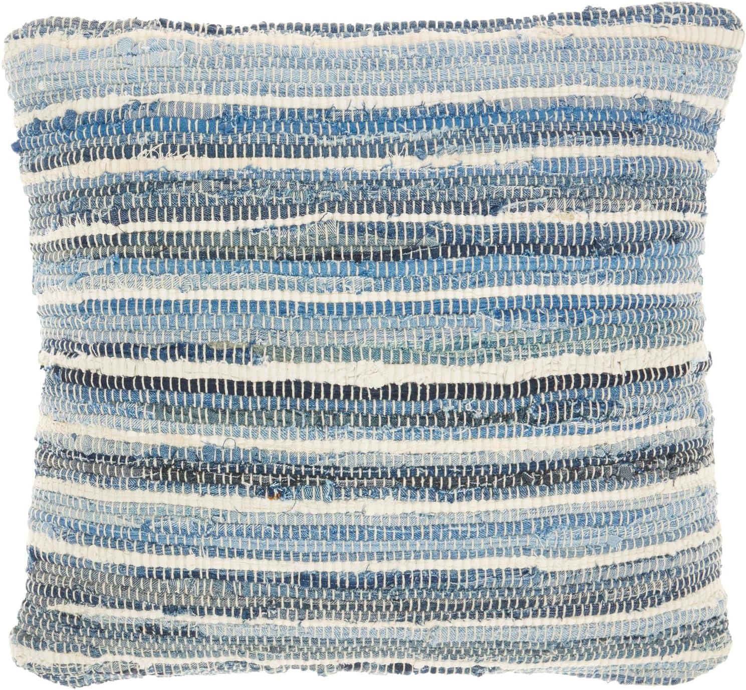Life Styles Woven Throw Pillow Denim - Mina Victory