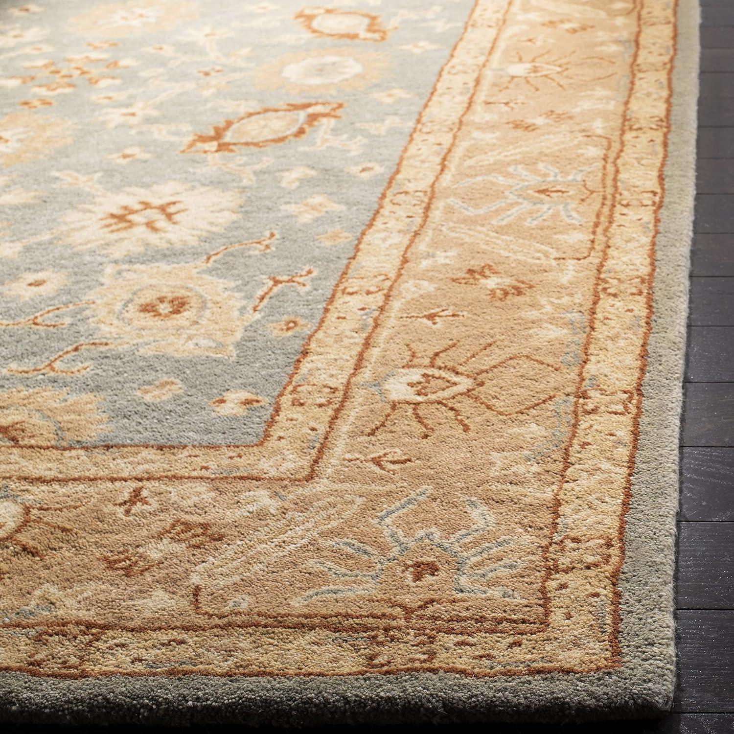 Antiquity AT61 Hand Tufted Indoor Accent Rug - Blue/Beige - 3'x5' - Safavieh
