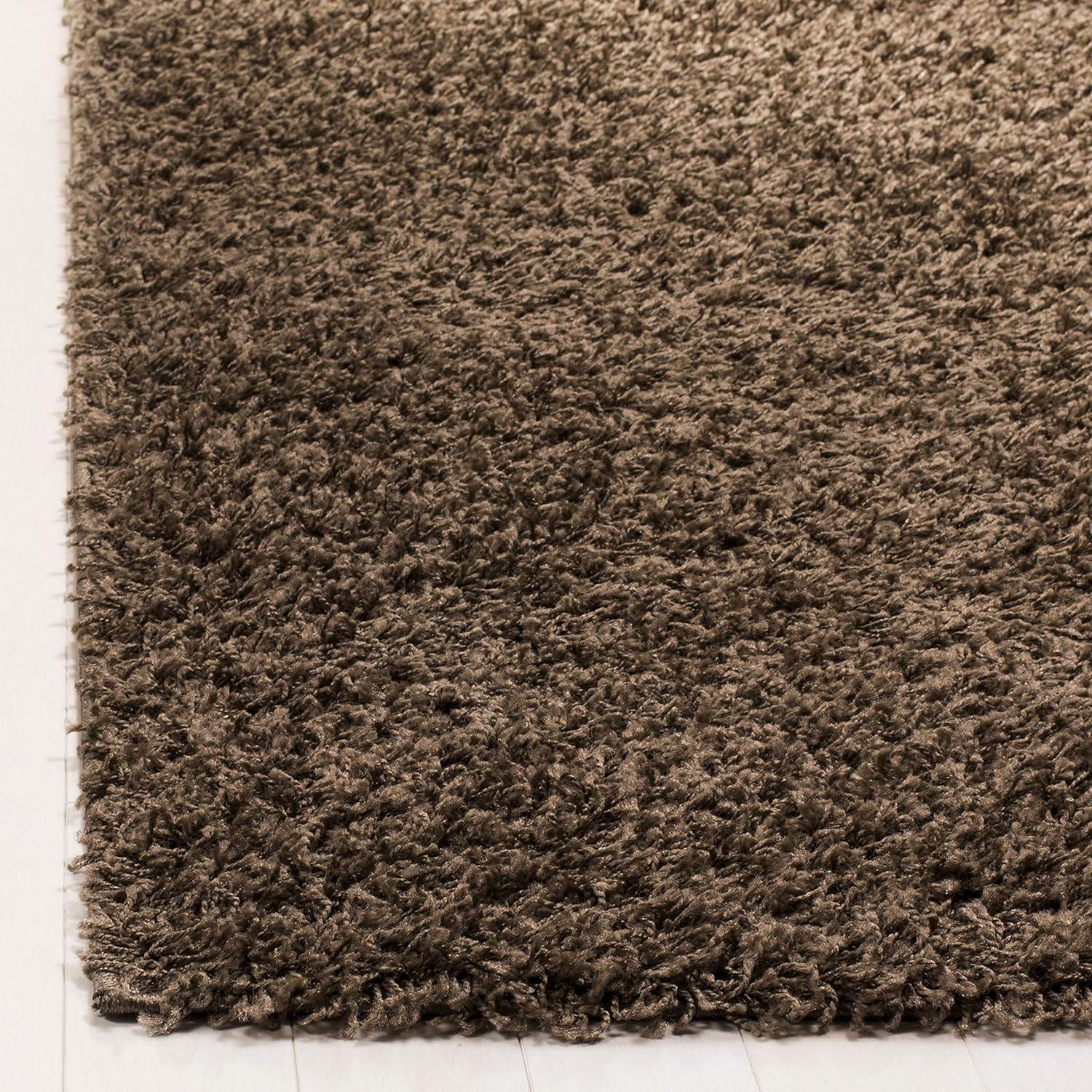 Athens Shag SGA119 Power Loomed Area Rug - Taupe - 6'7"x6'7" - Safavieh.