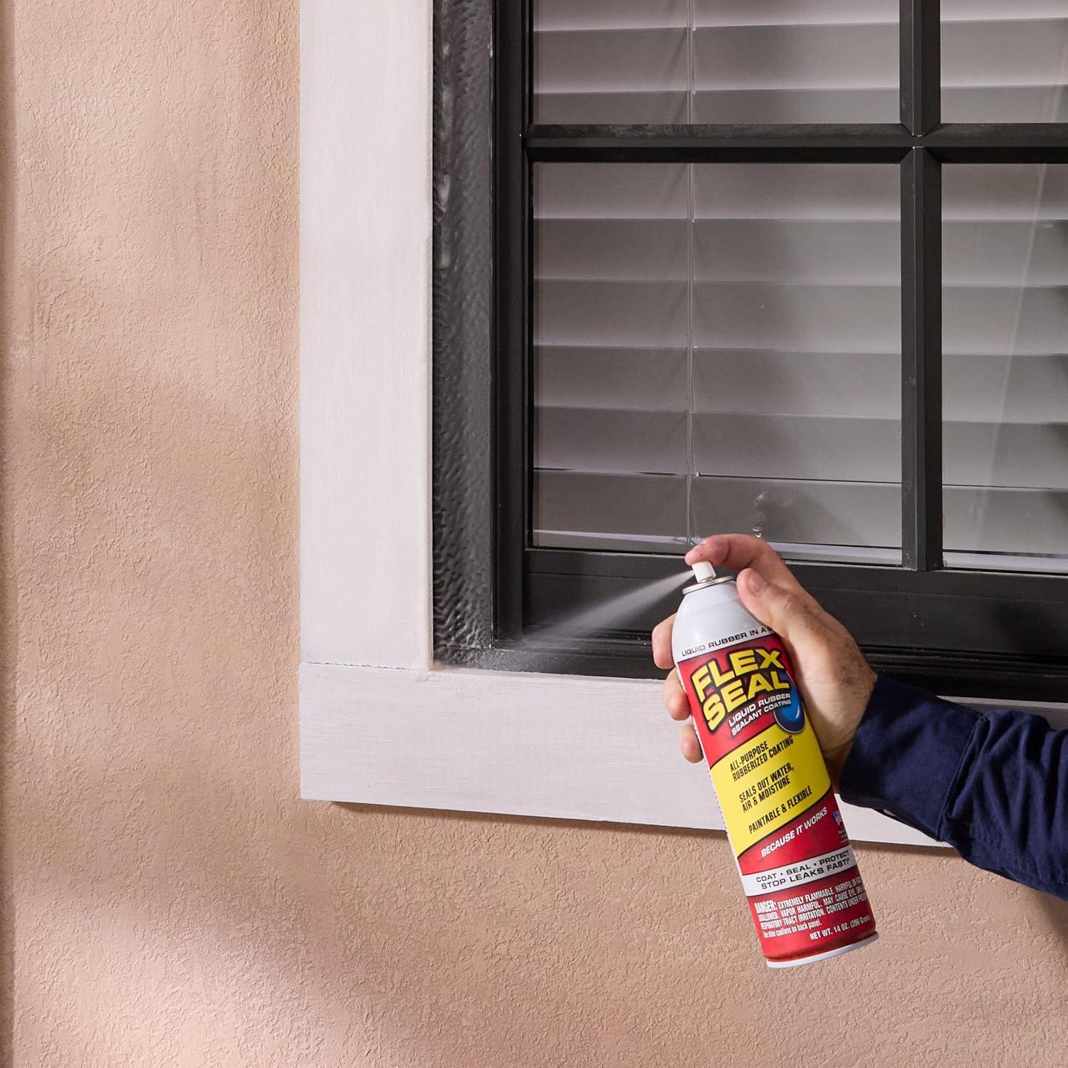 Flex Seal Automotive Aerosol Liquid Rubber Sealant Coating, 14 oz, Black