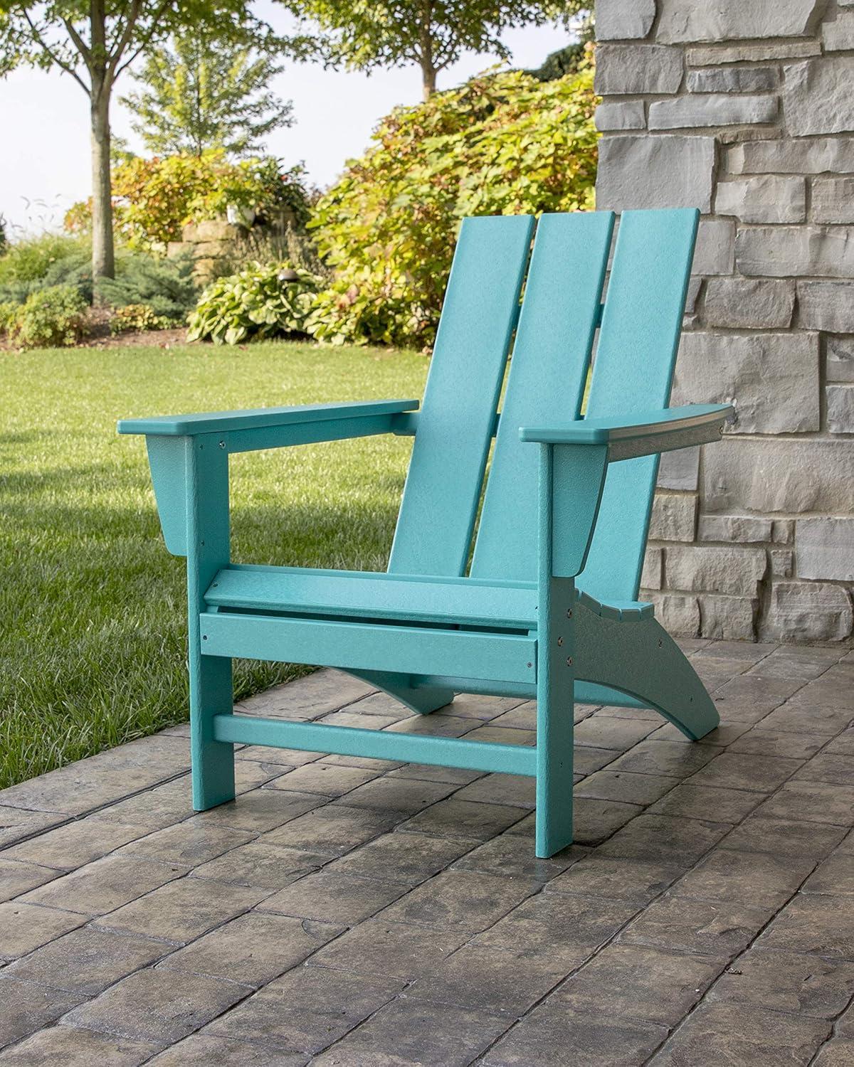 Modern Adirondack High-Density Polyethylene (HDPE) Outdoor Adirondack Chair
