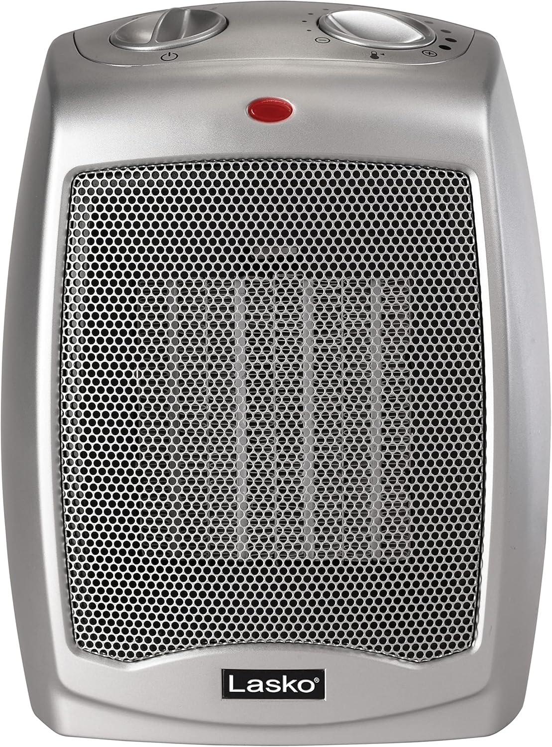 Lasko Ceramic 1500 Watt 5118 BTU Electric Compact Space Heater with Adjustable Thermostat