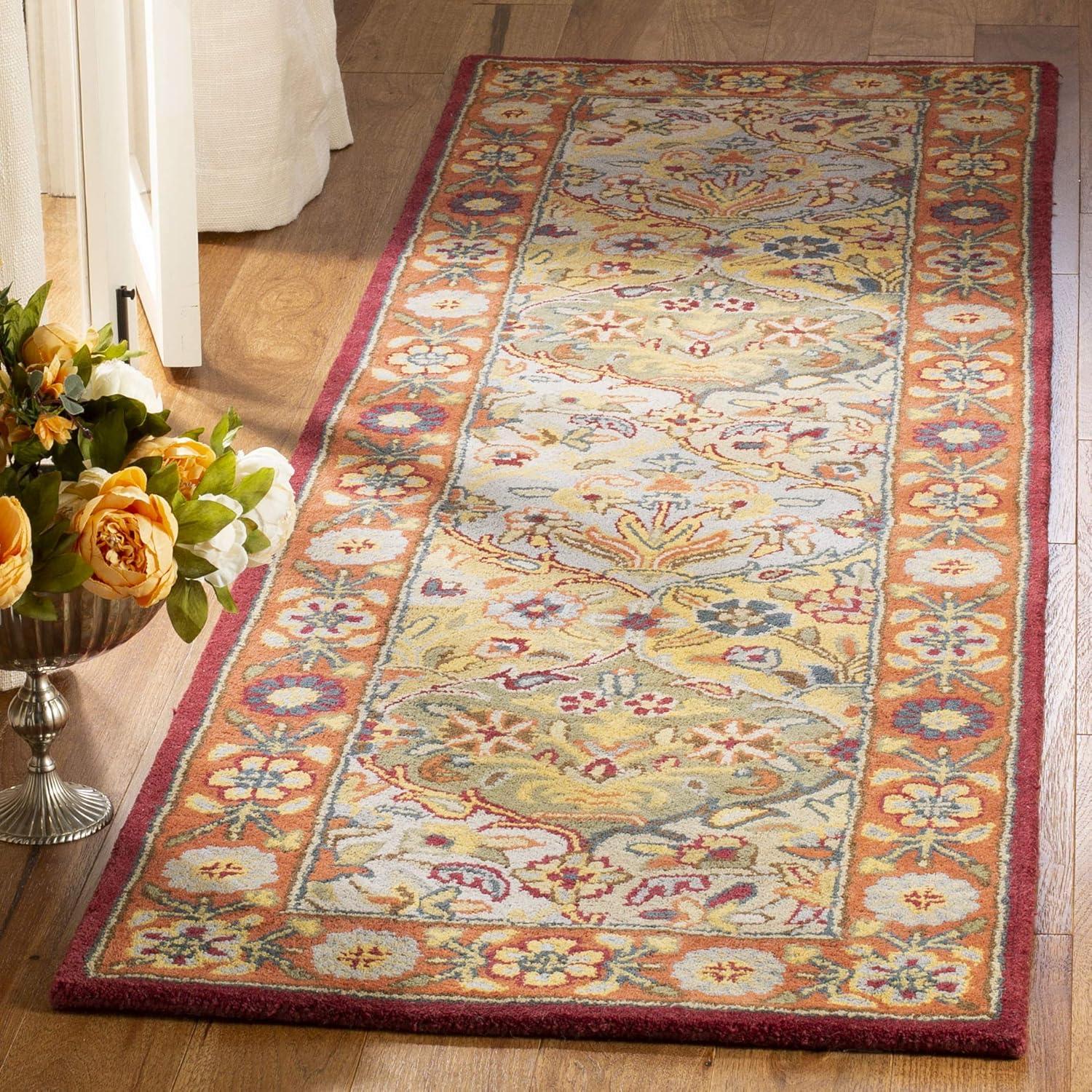 Heritage HG510 Hand Tufted Runner Rug - Multi/Red - 2'3"x10' - Safavieh.