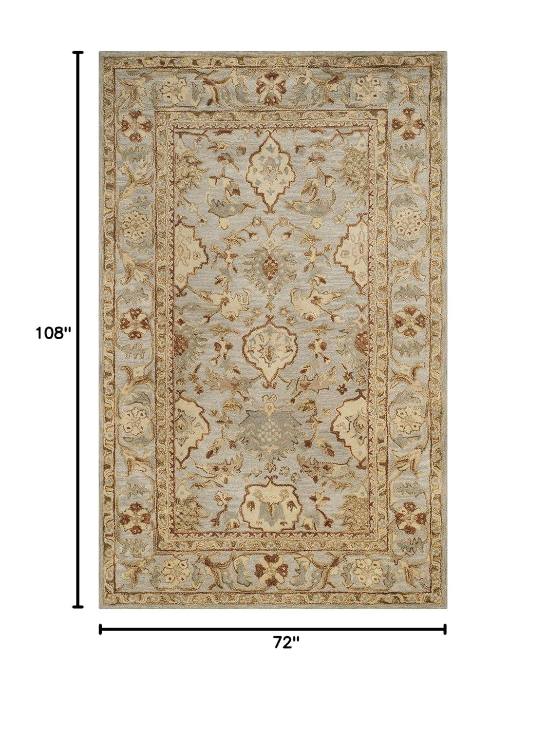 Antiquity AT60 Hand Tufted Area Rug - Light Grey - 6'x9' - Safavieh.