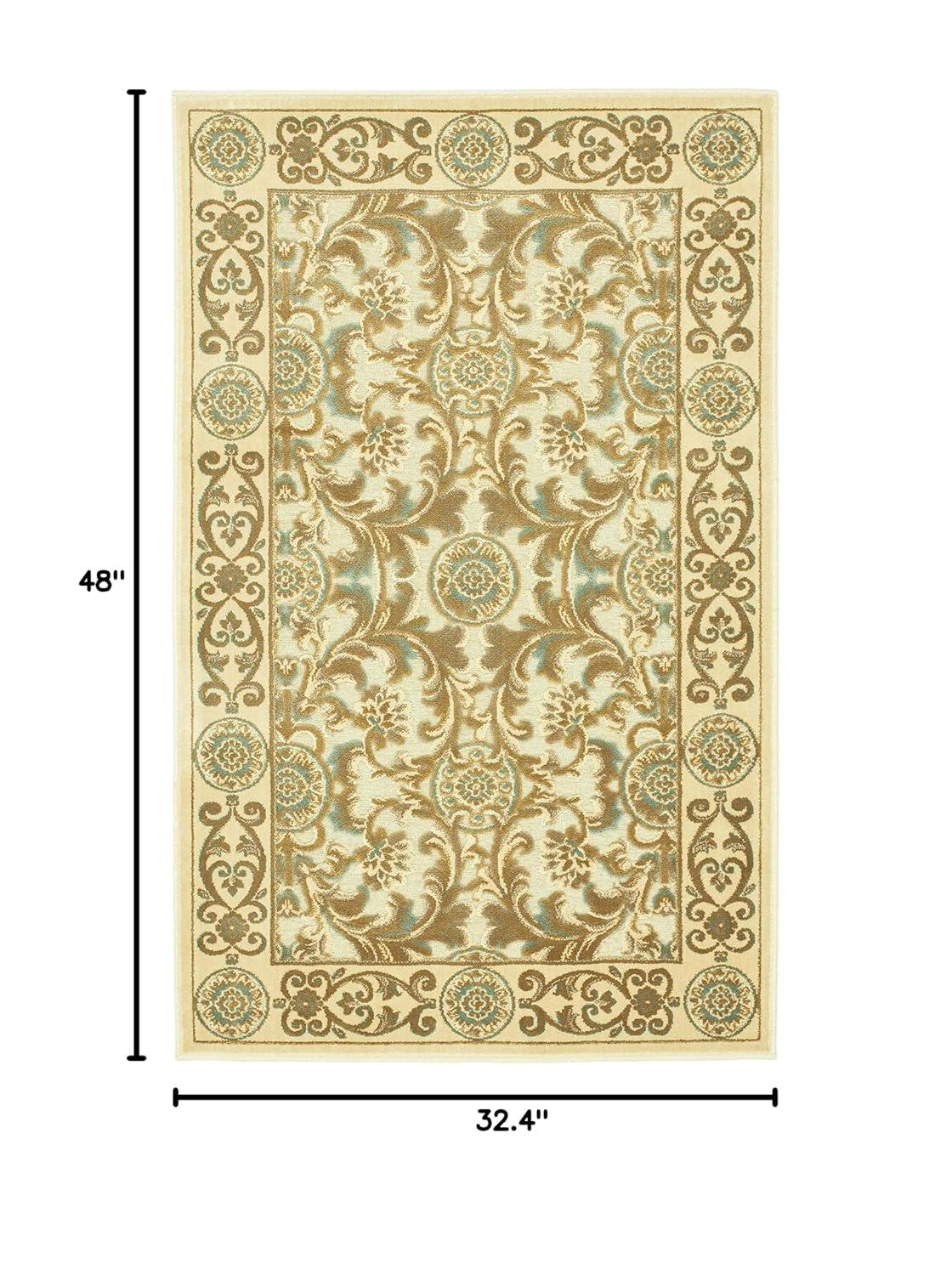 SAFAVIEH Paradise Stanice Traditional Area Rug, Ivory, 2'7" x 4'