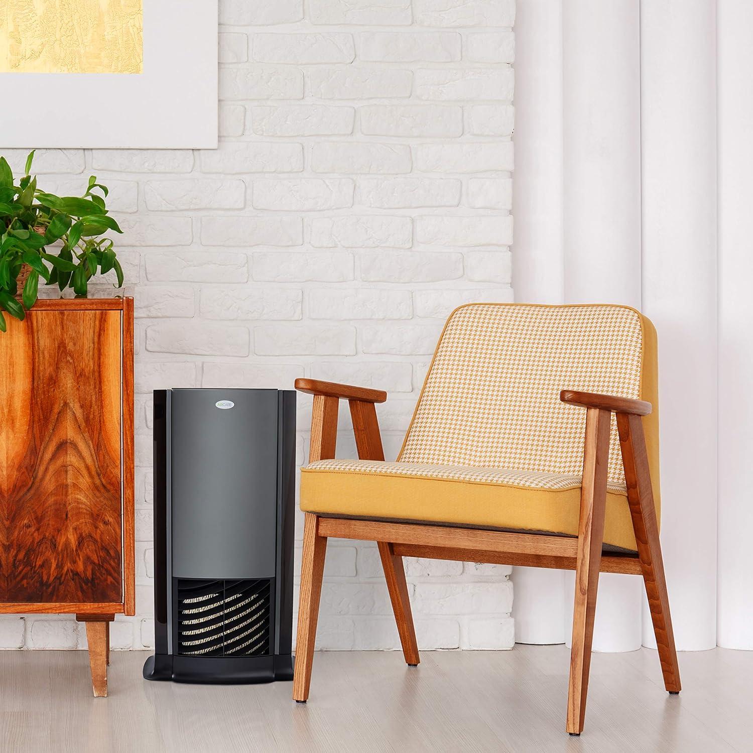 AIRCARE D46 720 Humidificador Evaporativo Tower para 1200 Pies Cuadrados, Titanio/negro
