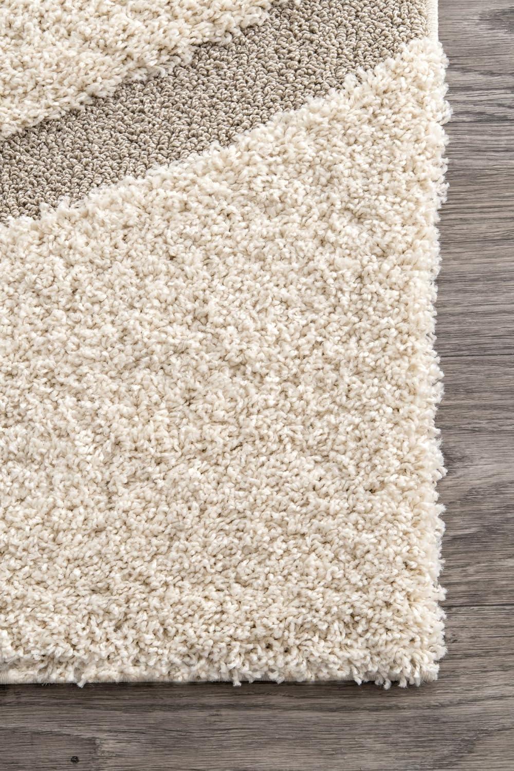 Nuloom Carolyn Abstract 10x14 Shag Indoor Area Rug for Living Room Bedroom Dining Room Nursery, Dark Grey