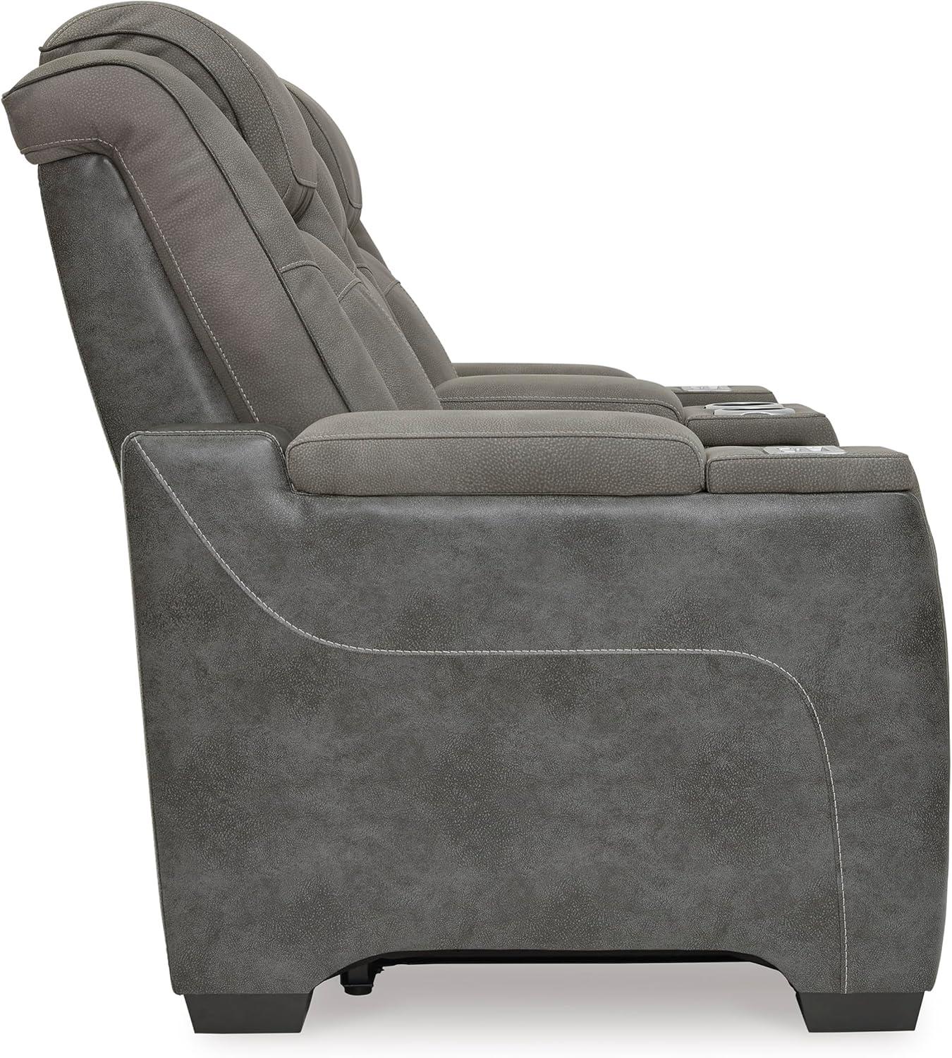 Signature Design by Ashley Next-Gen DuraPella Contemporary Power Reclining Loveseat with Adjustable Headrest
