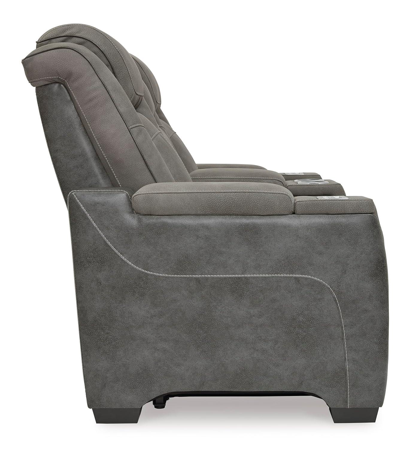 Signature Design by Ashley Next-Gen DuraPella Contemporary Power Reclining Loveseat with Adjustable Headrest