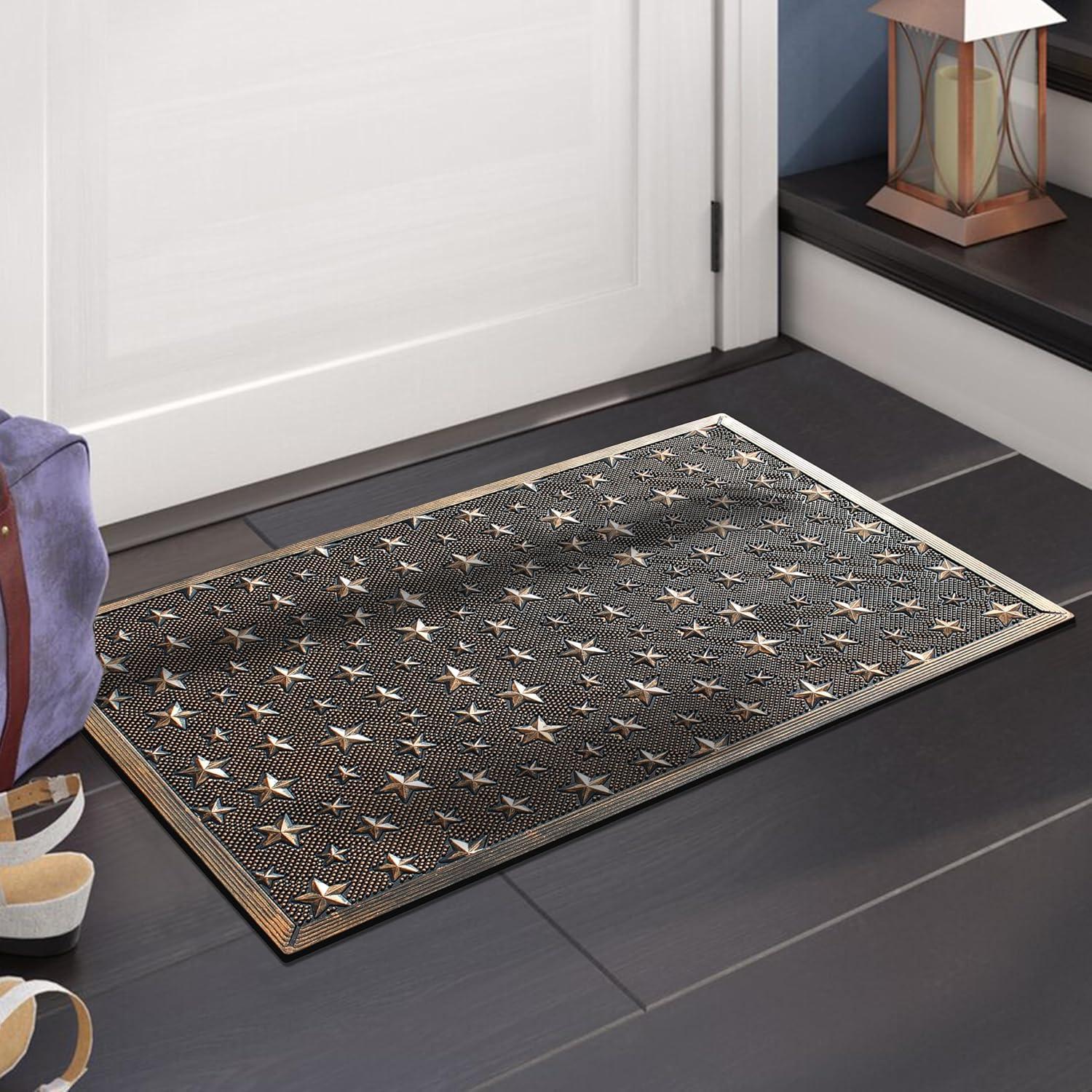 A1HC Good Luck Design Rubber Pin Welcome Door Mats 24"x36" for Outdoor Entrance, Fun Designed Doormat, Welcome Mats for Front Door Non-Slip Backing Rubber Doormat for Indoor Outdoor Use