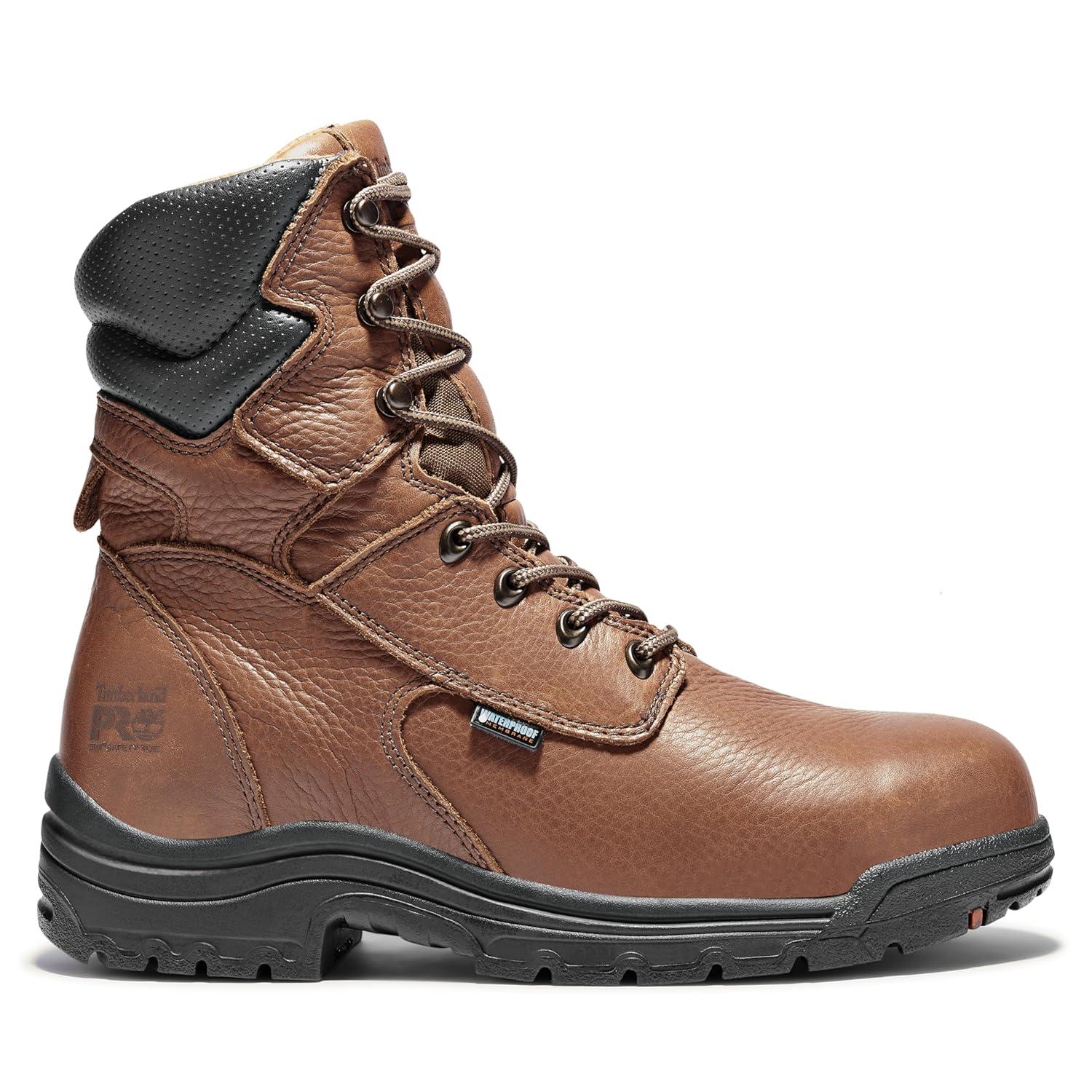 Timberland PRO Men's, TiTAN Alloy Toe, EH, Waterpoof, 8 Inch Work Boot
