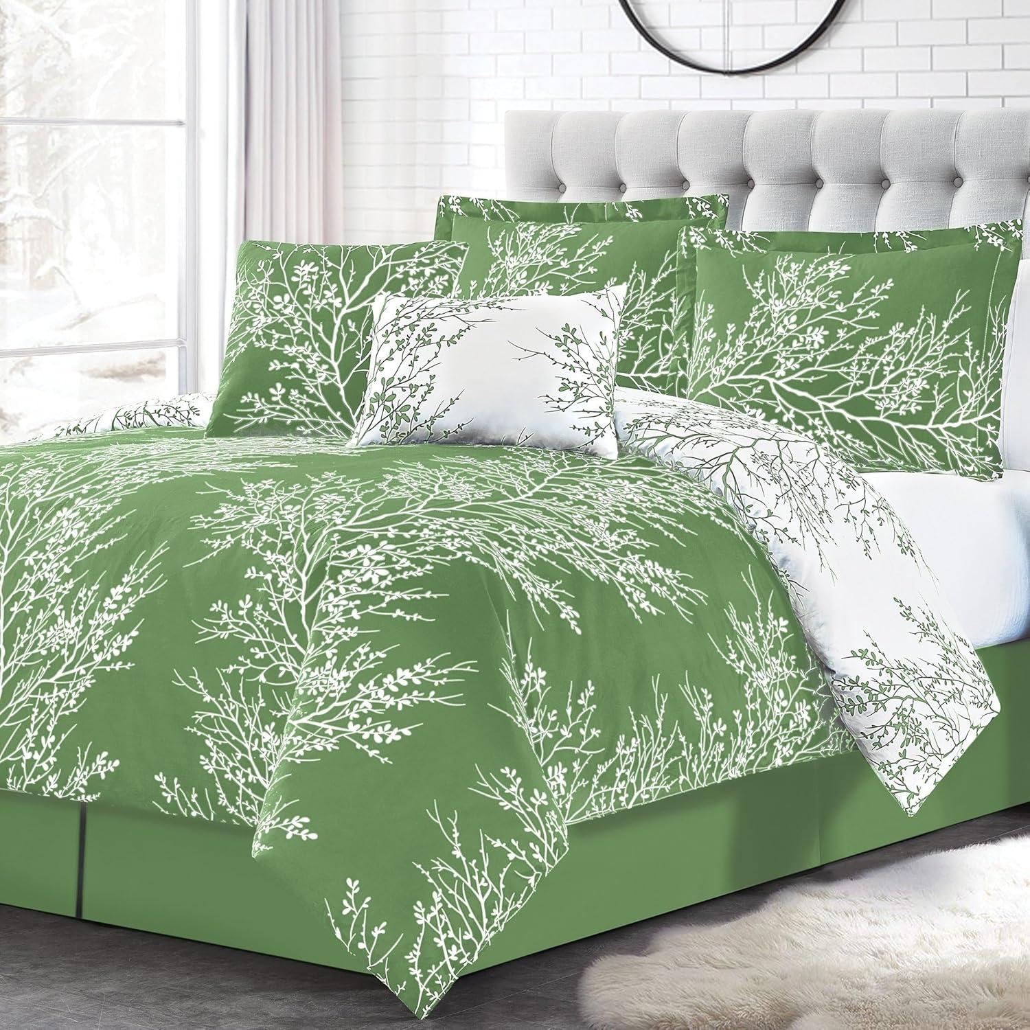 6-Piece Foliage Reversible Comforter Set