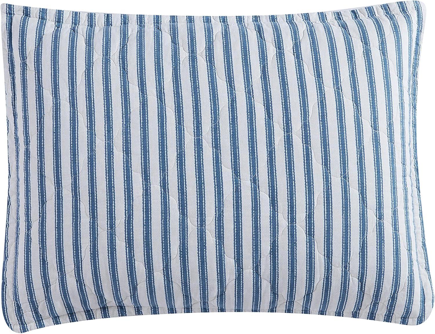 Willow Way Ticking Stripe Quilt & Sham Set - Stone Cottage