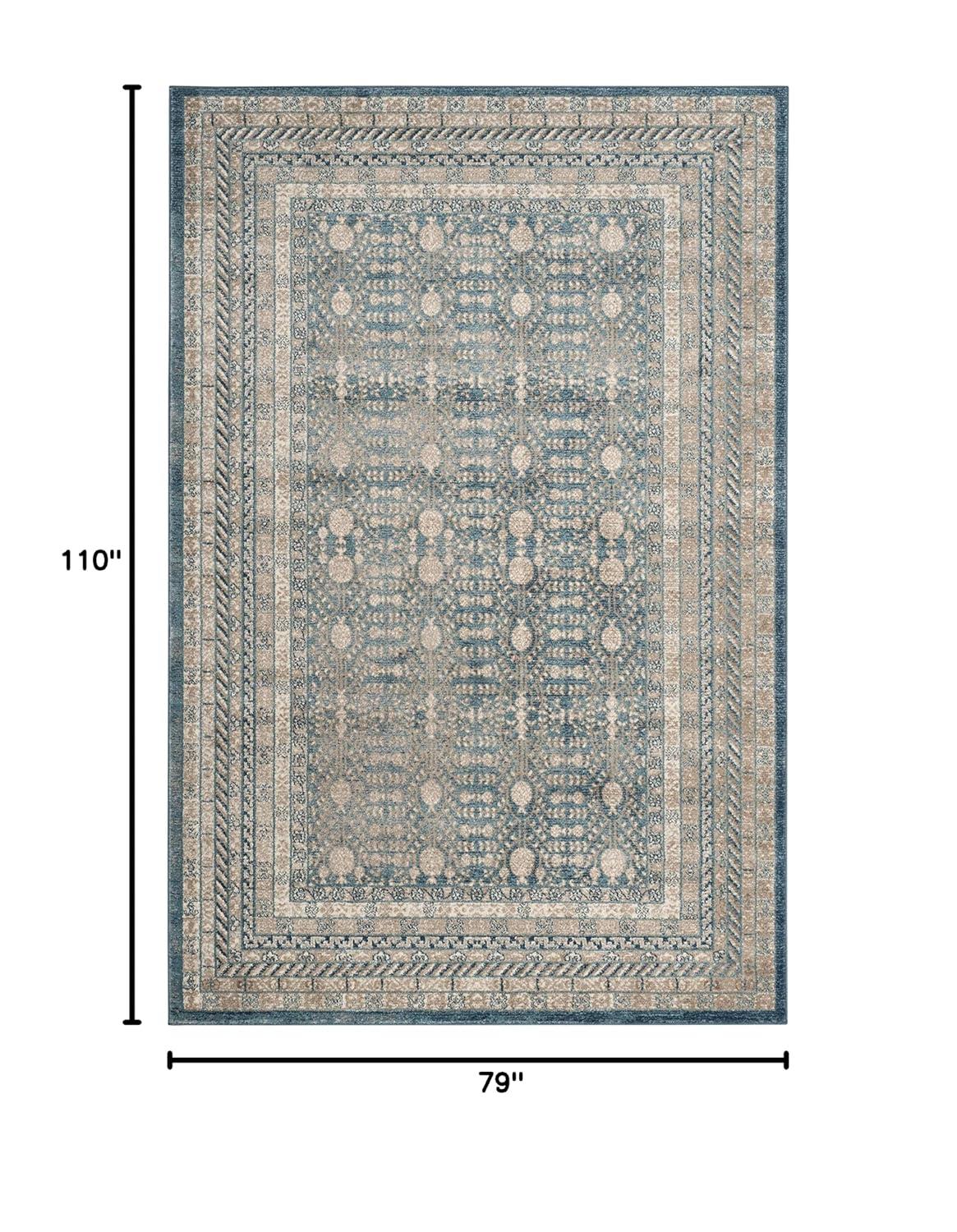 Sofia SOF376 Power Loomed Indoor Area Rug - Blue/Beige - 6'7"x9'2" - Safavieh.