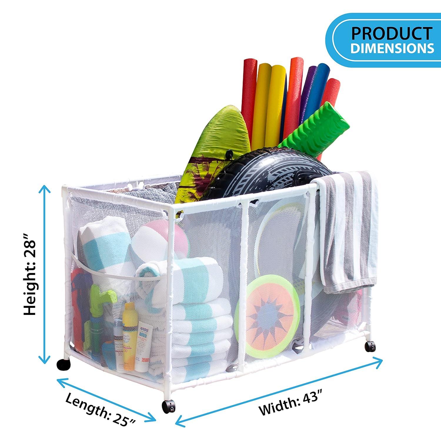 Essentially Yours Essentially Yours 46'' W 0 Gallons Water Resistant Plastic Deck Box with Wheels