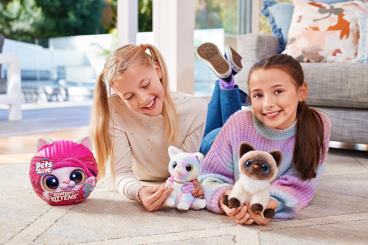 Pets Alive Smitten Kittens Surprise (Siamese Cat Mooloo) by ZURU Nurture Play Soft Toy Unboxing Adopt Interactive 10 Sounds