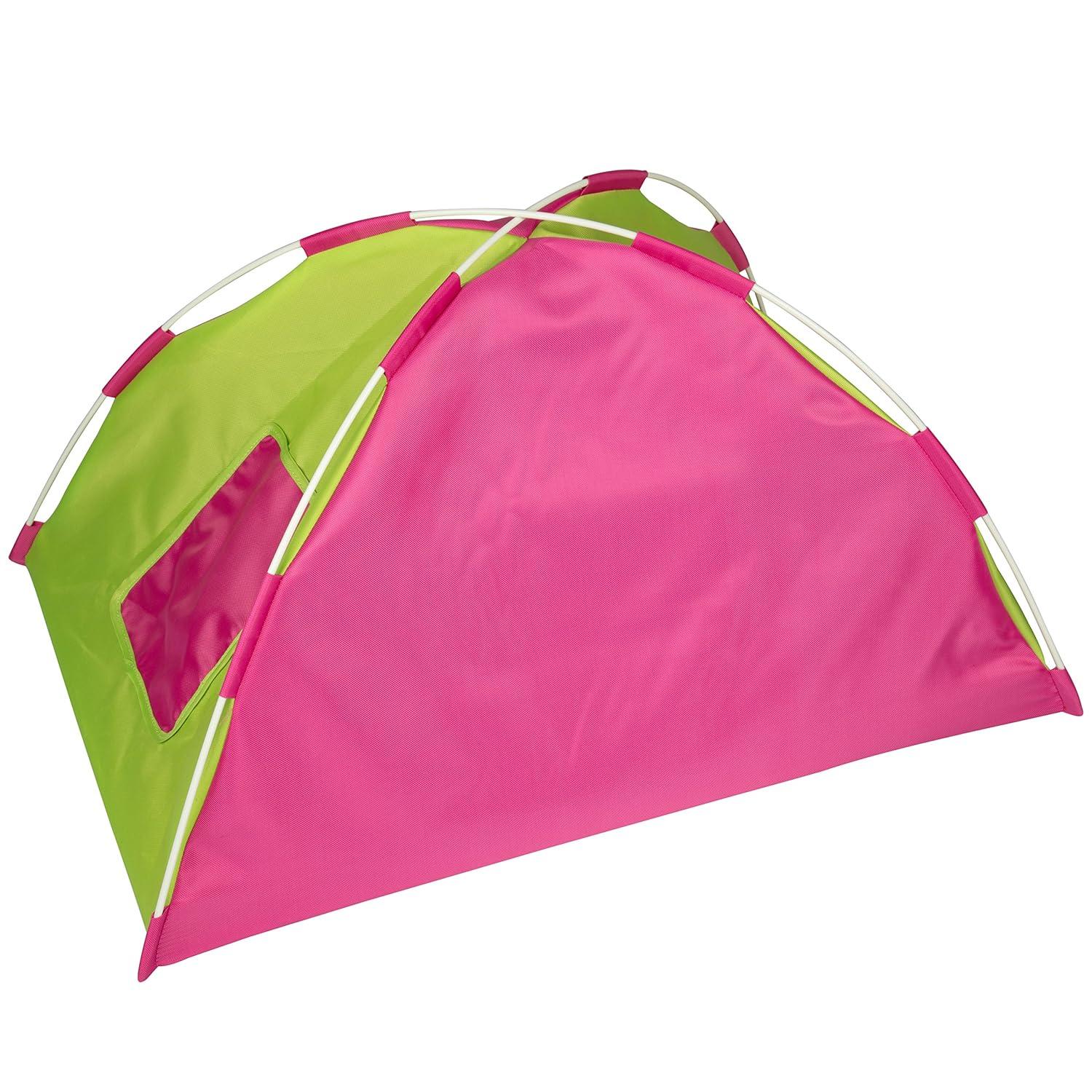 Dress Along Dolly Camping Bed Tent with Sleeping Bag and Pillow for American Girl Doll