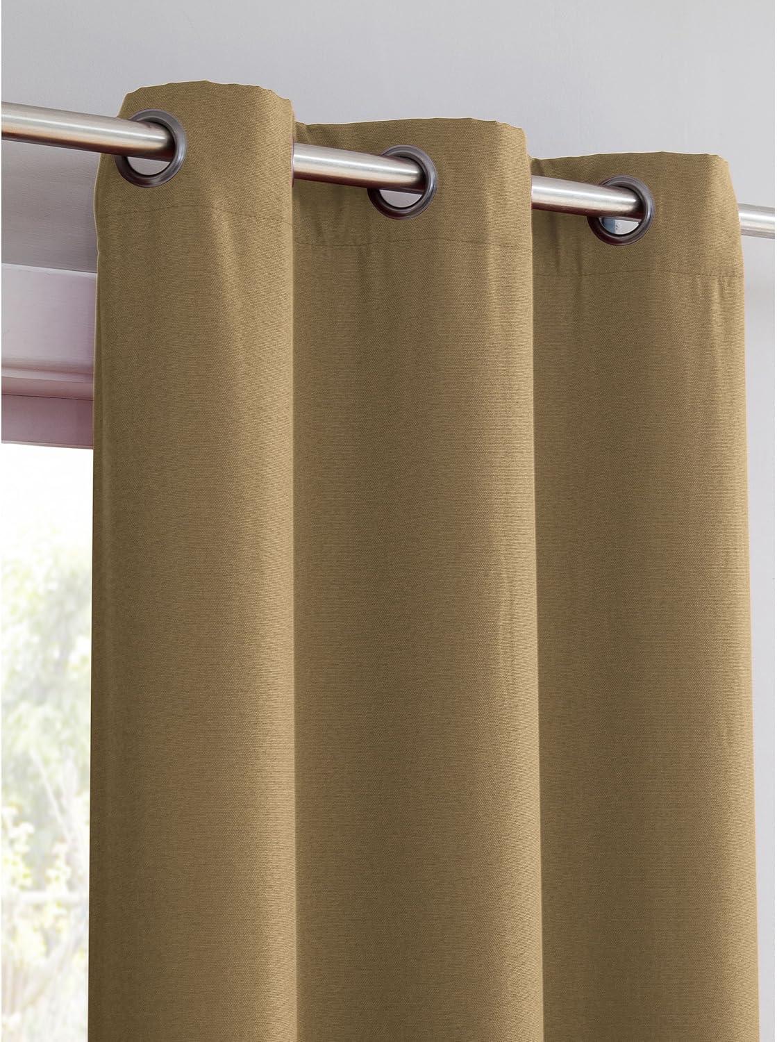 Henley Faux Linen Room Darkening 76 X 84 In. Grommet Curtain Panel Pair
