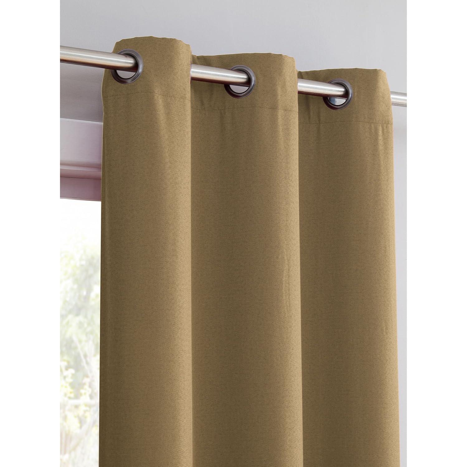 Henley Faux Linen Room Darkening 76 X 84 In. Grommet Curtain Panel Pair