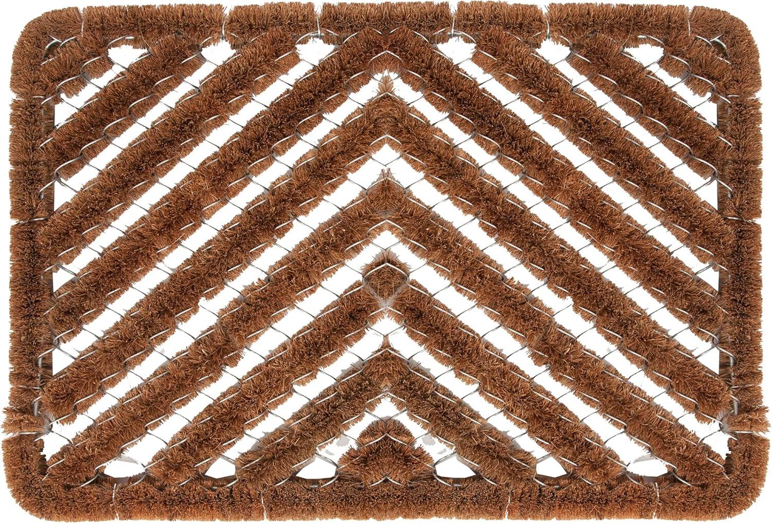 Ninamar Natural Coir Herringbone Door Mat - 24 x 16 inch