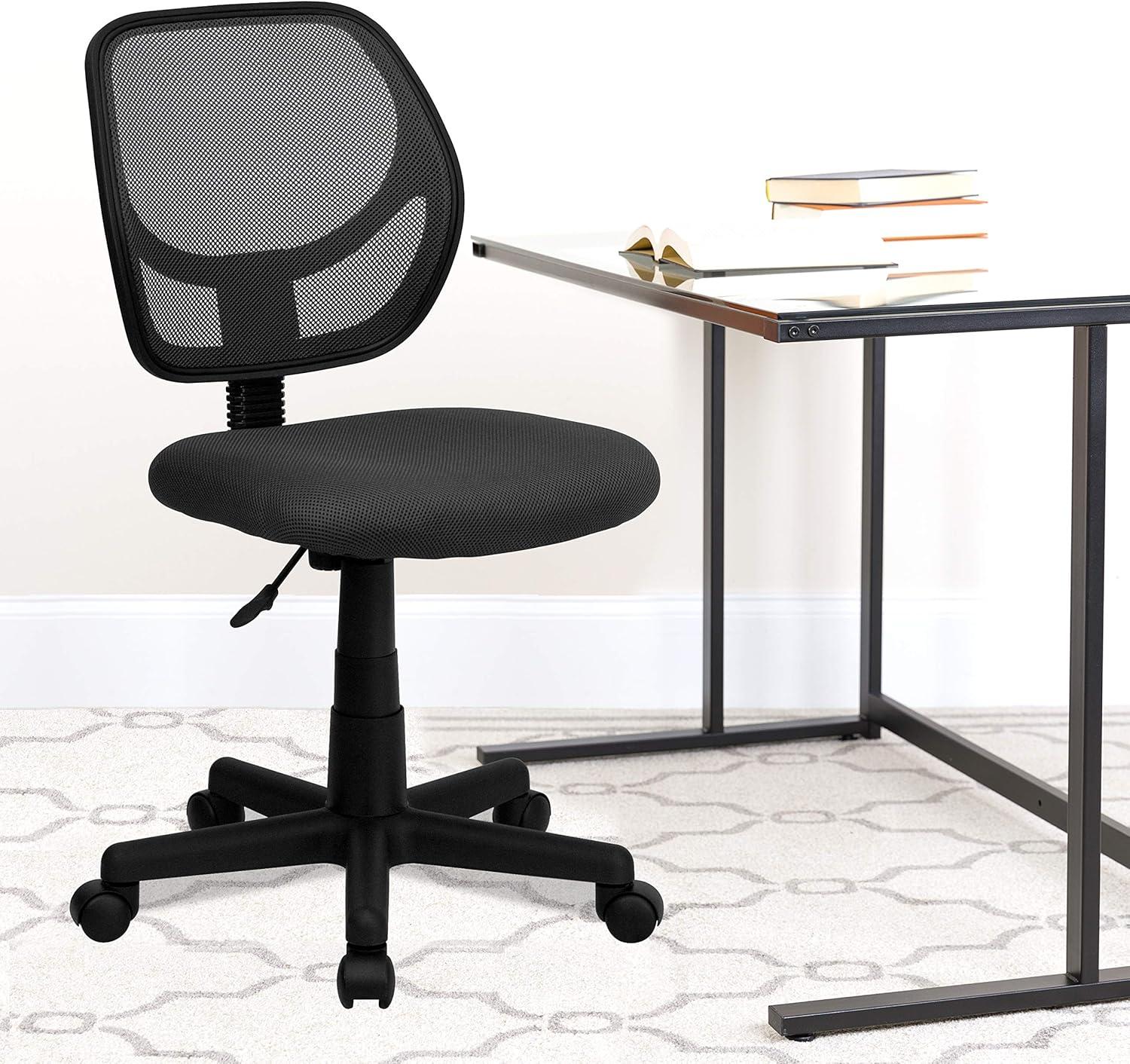 ErgoComfort 360 Swivel Mesh Task Chair with Lumbar Support, Gray and Black