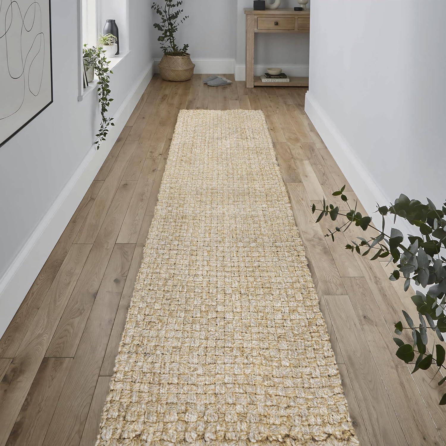 JONATHAN Y Estera Hand Woven Boucle Chunky Jute Ivory 2 ft. x 8 ft. Runner Rug