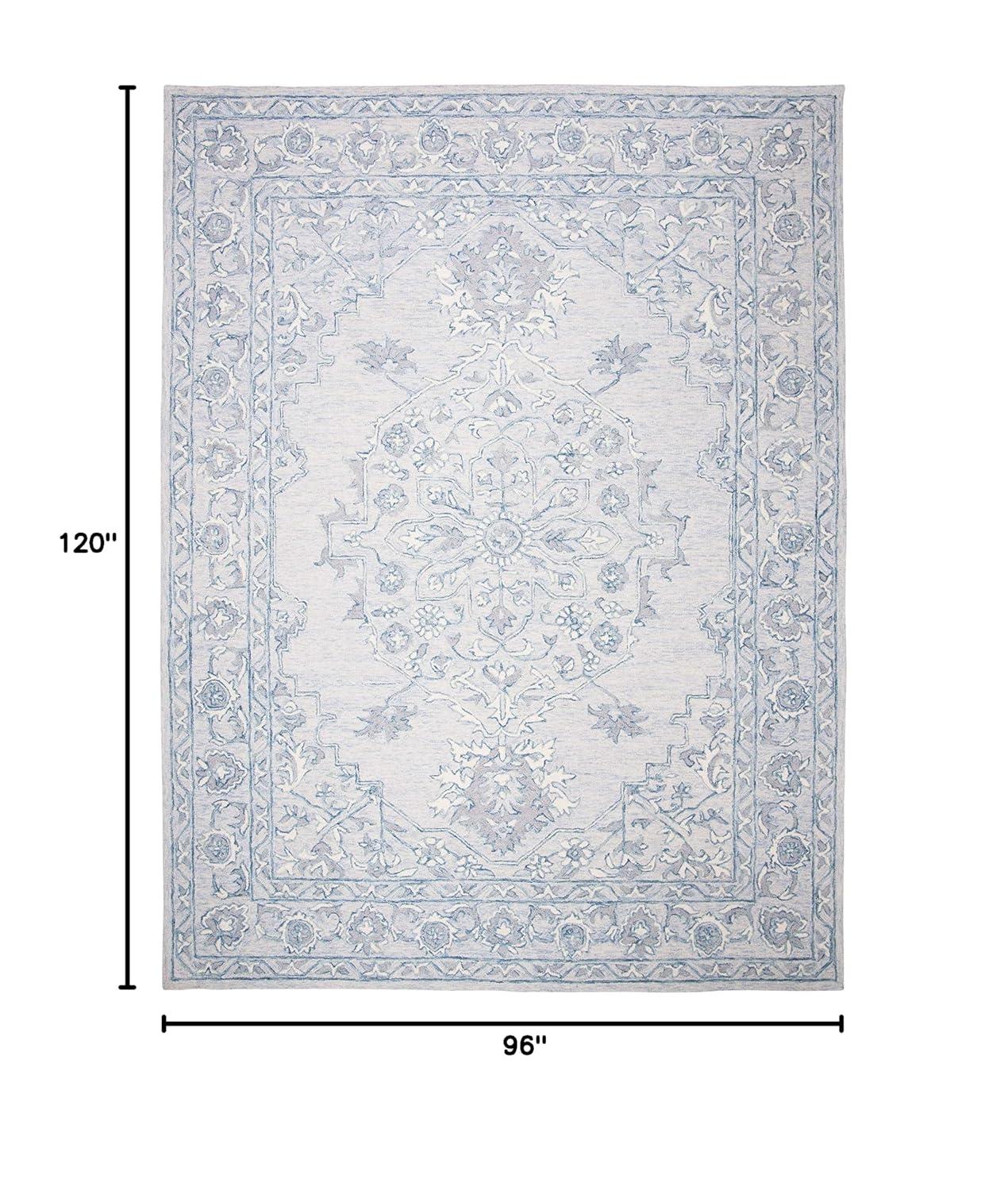 Micro-Loop MLP504 Hand Tufted Indoor Area Rug - Light Blue/Ivory - 8'x10' - Safavieh
