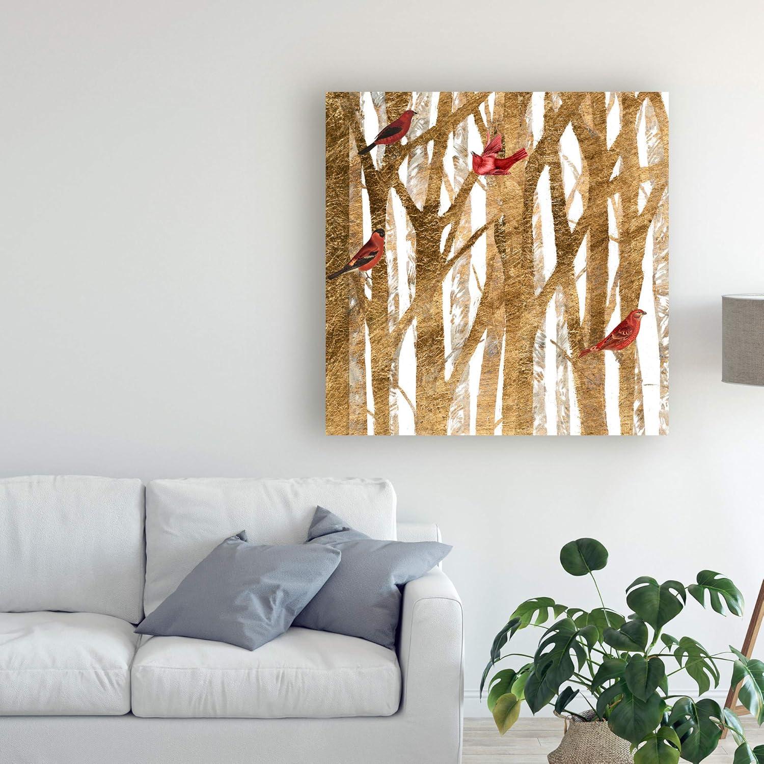 Trademark Fine Art 'Red Bird Christmas I' Canvas Art by Studio W