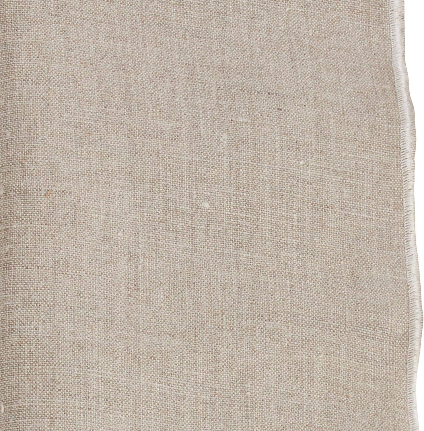 Saro Lifestyle Stitched Border Stonewashed Linen Napkins (Set of 4), Natural, 20" x 20"
