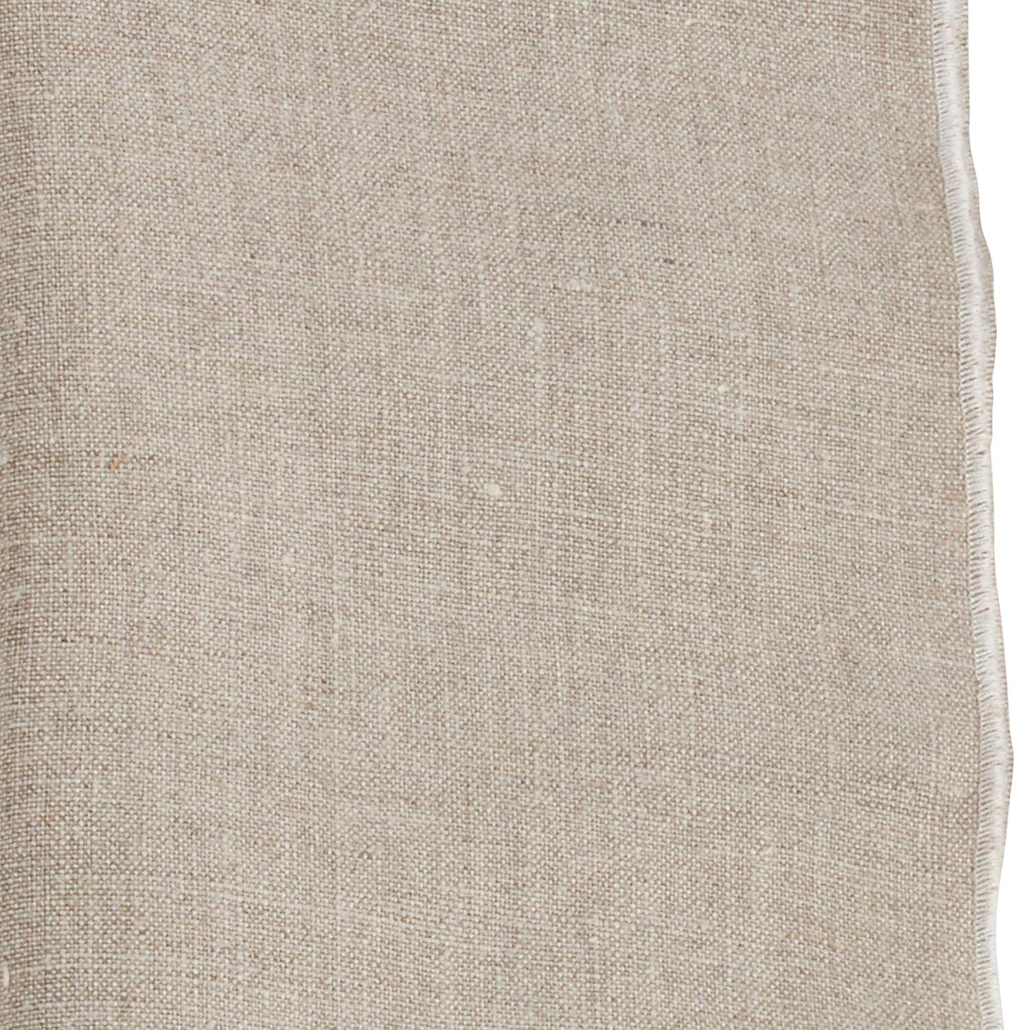 Saro Lifestyle Stitched Border Stonewashed Linen Napkins (Set of 4), Natural, 20" x 20"