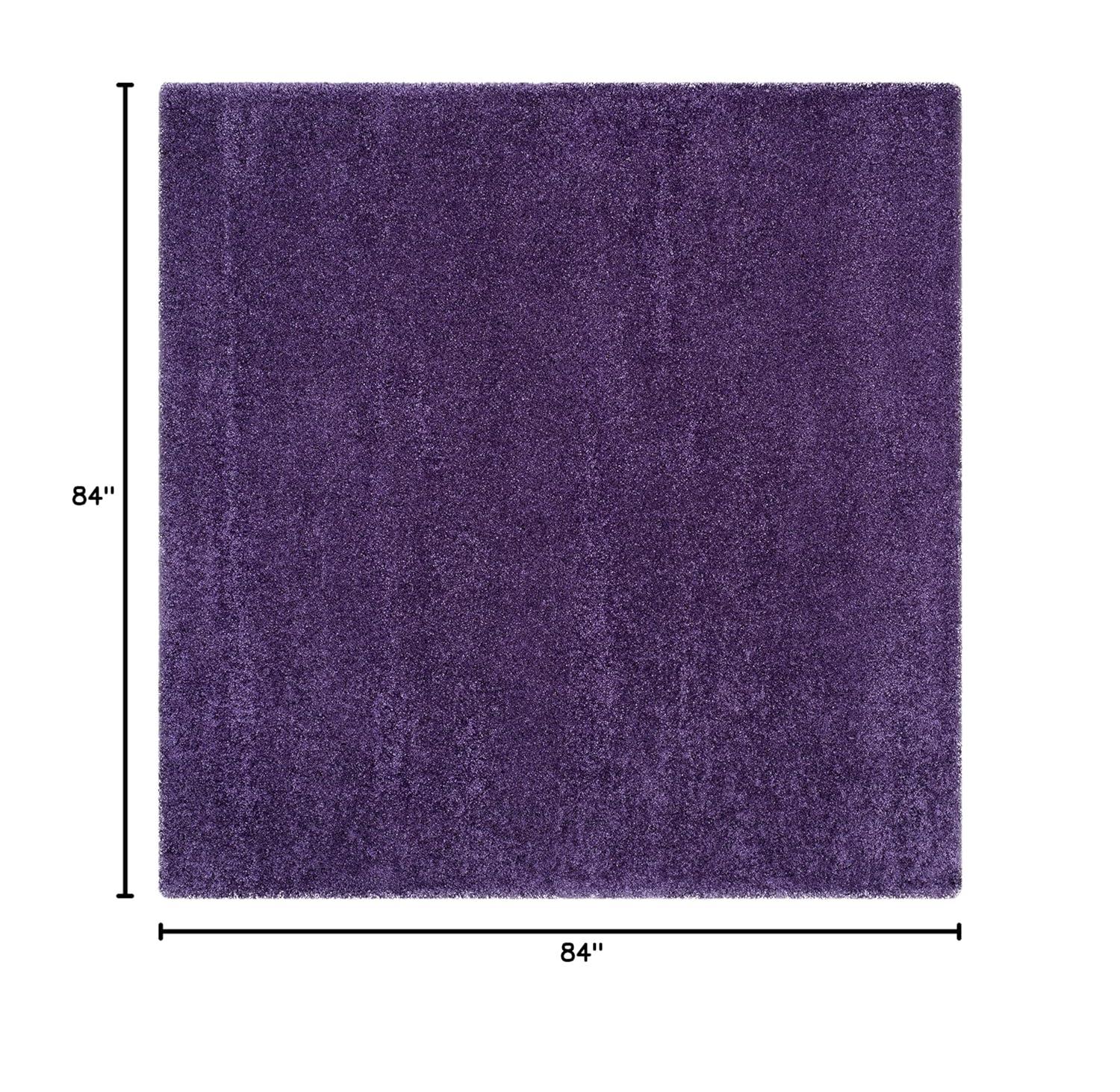 Milan Shag SG180 Power Loomed Indoor Area Rug - Purple - 7'x7' - Safavieh