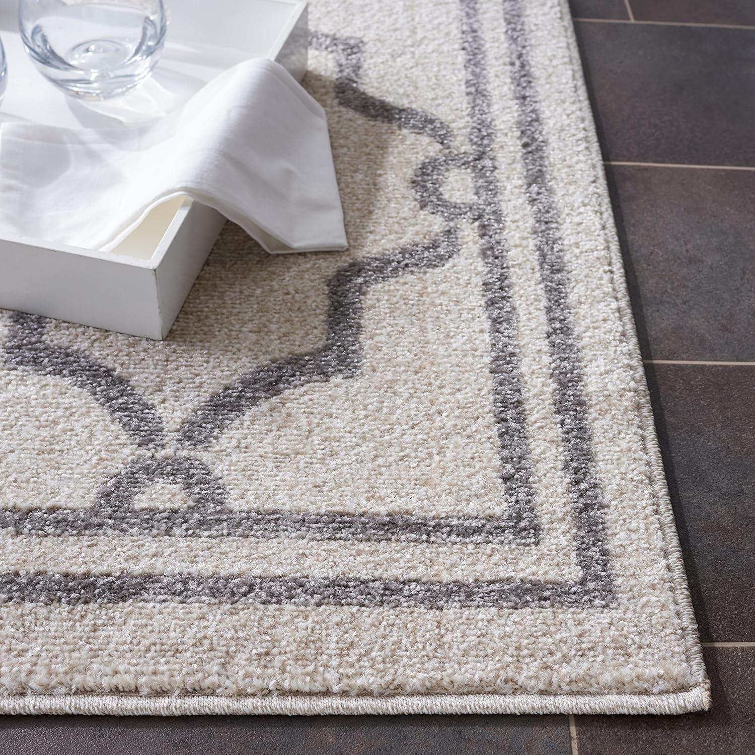 Amherst AMT414 Power Loomed Indoor Accent Rug - Ivory/Grey - 3'x5' - Safavieh