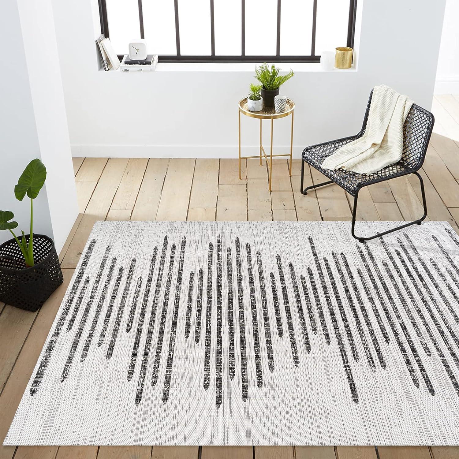 Zolak Berber Stripe Geometric Indoor/Outdoor Area Rug - JONATHAN Y