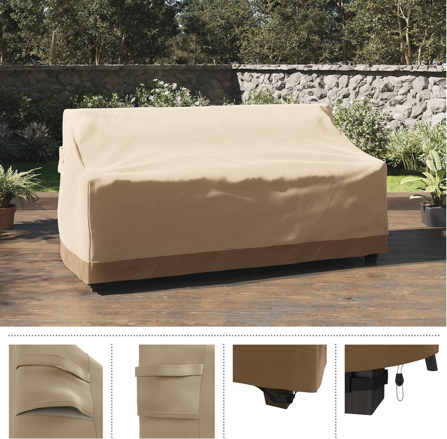 Pure Garden 76" Patio Couch Cover Beige