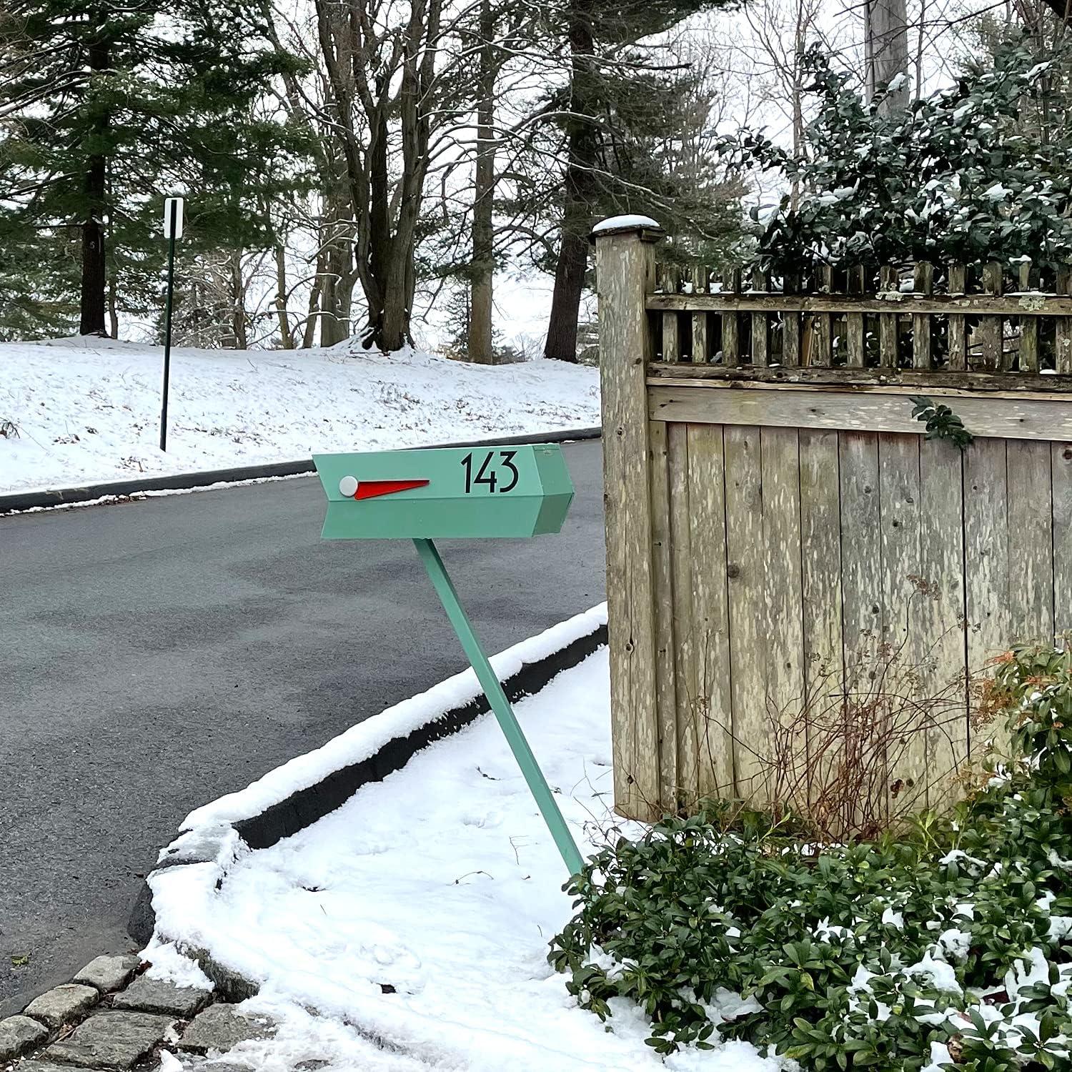 Modern Post Mounted Mailbox