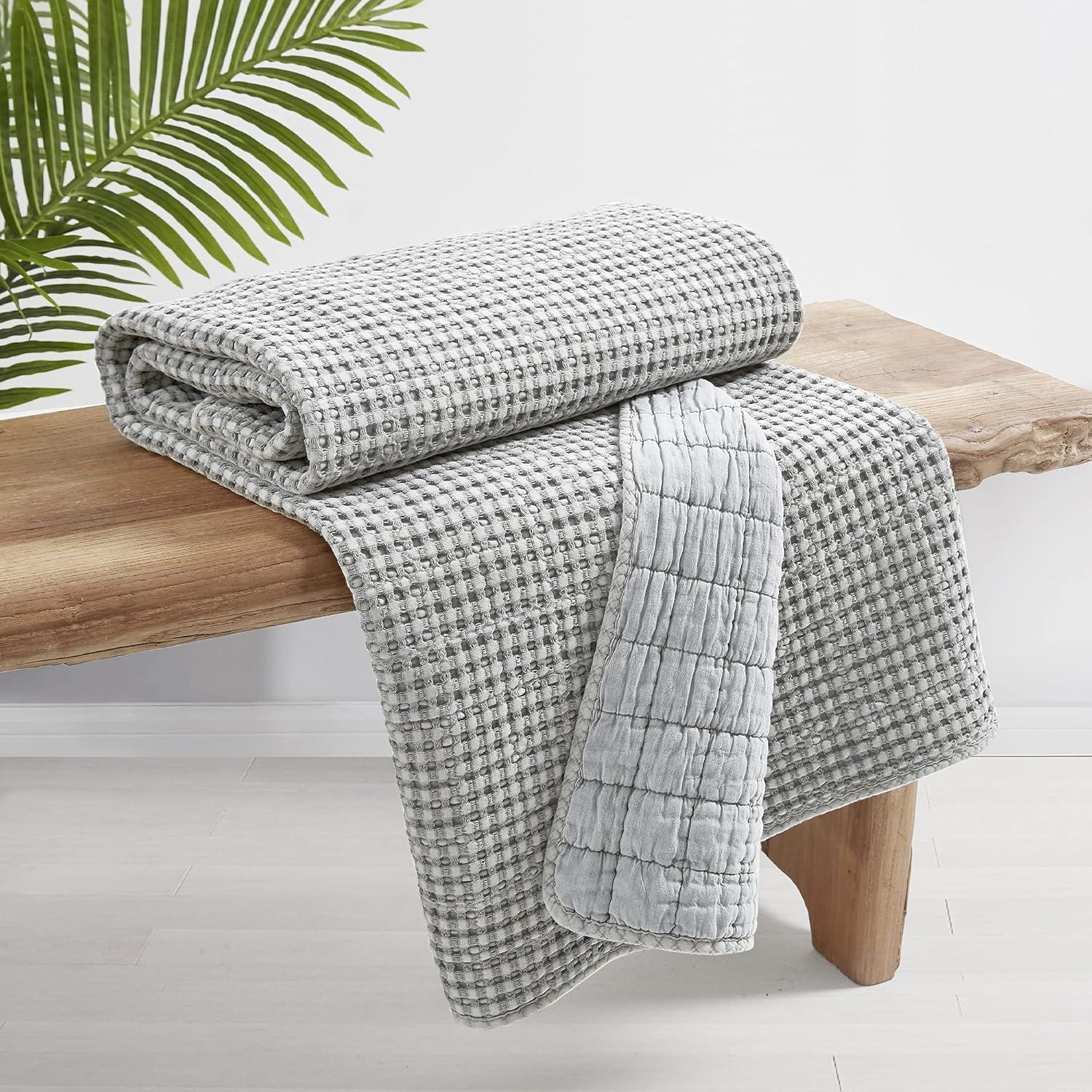 Mills Waffle Quilted Throw - Levtex Home