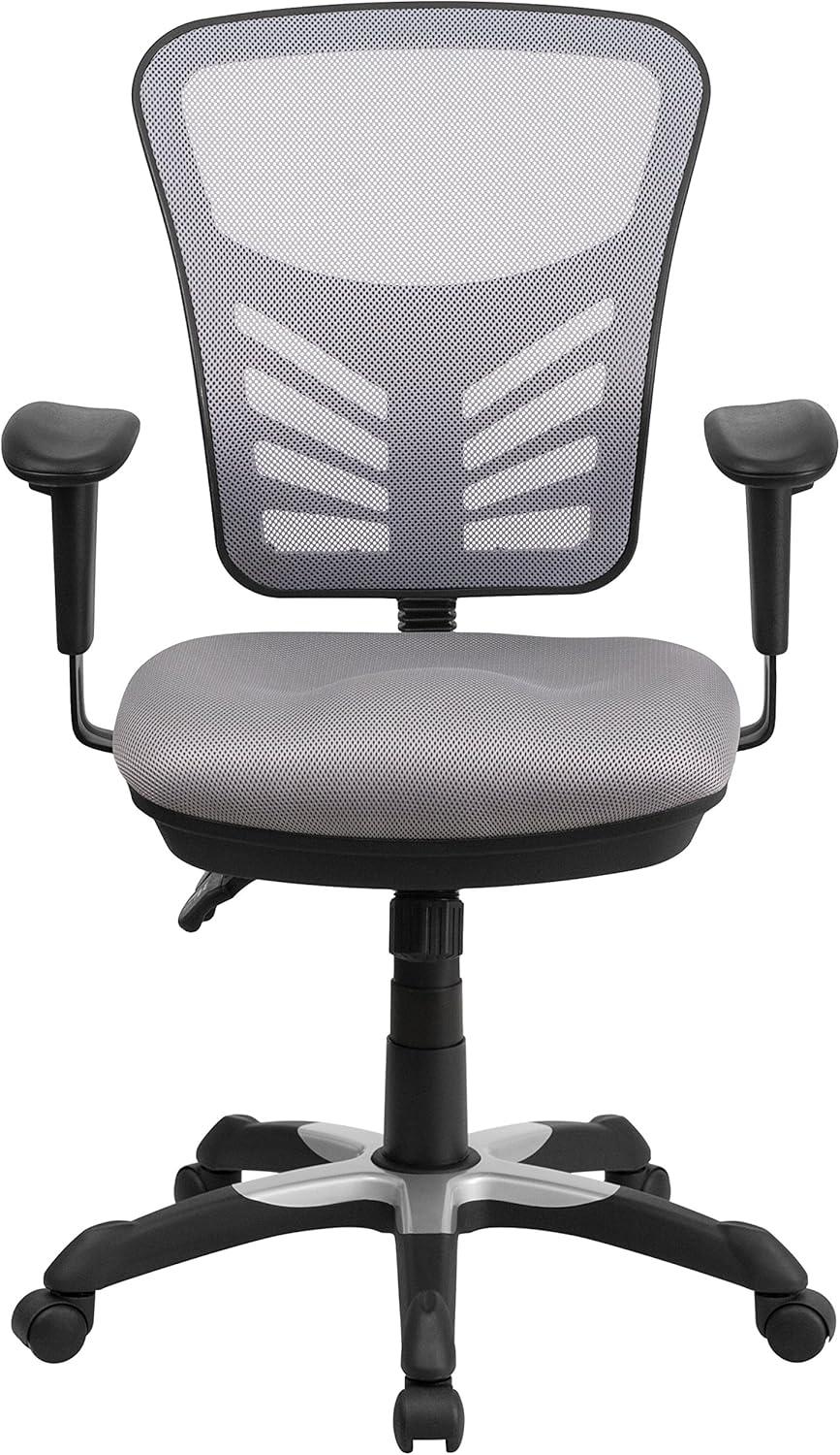 Flash Furniture Mid-Back Mesh Multifunction Executive Swivel Ergonomic Office Chair with Adjustable Arms