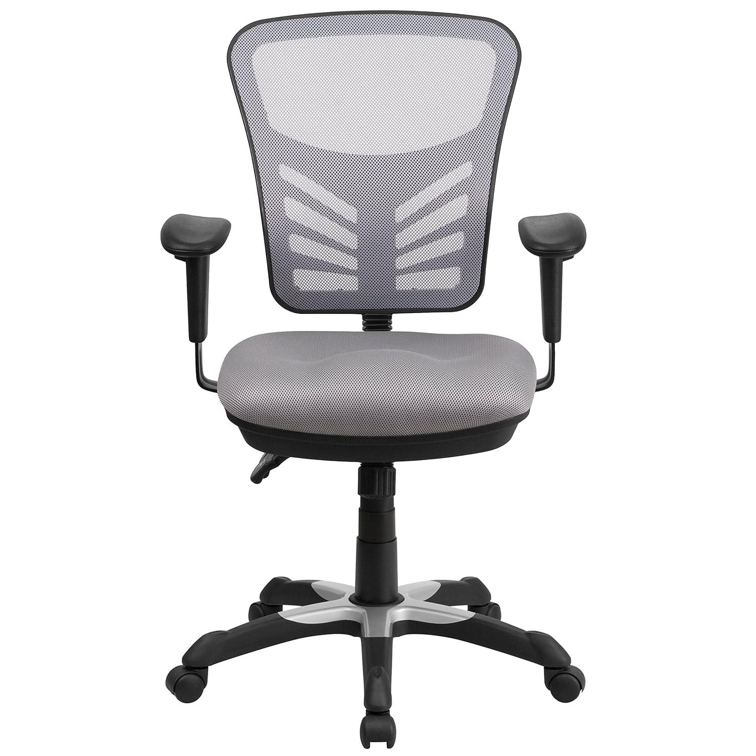 Flash Furniture Siyer Mid-Back Mesh Ergonomic Office Chair with Adjustable Arms