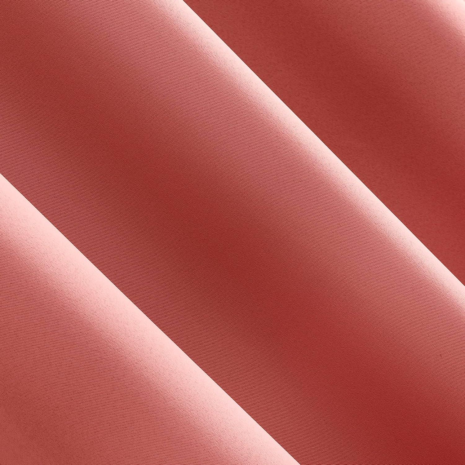 40"x95" Sun Zero Blackout Riley Kids' Bedroom Grommet Curtain Panel Sunset Coral: Energy Efficient, Noise Reduction