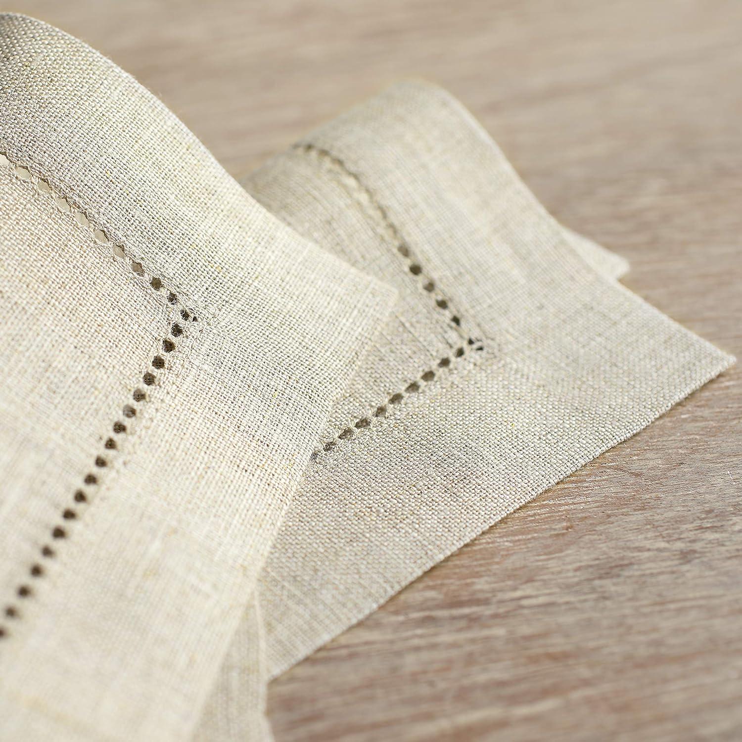 Classic Hemstitch - 100% Pure Linen Napkins (Set of 12)