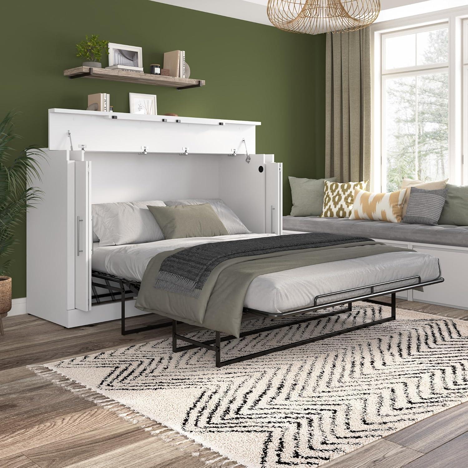 Bestar Murphy Cabinet Bed With Mattress