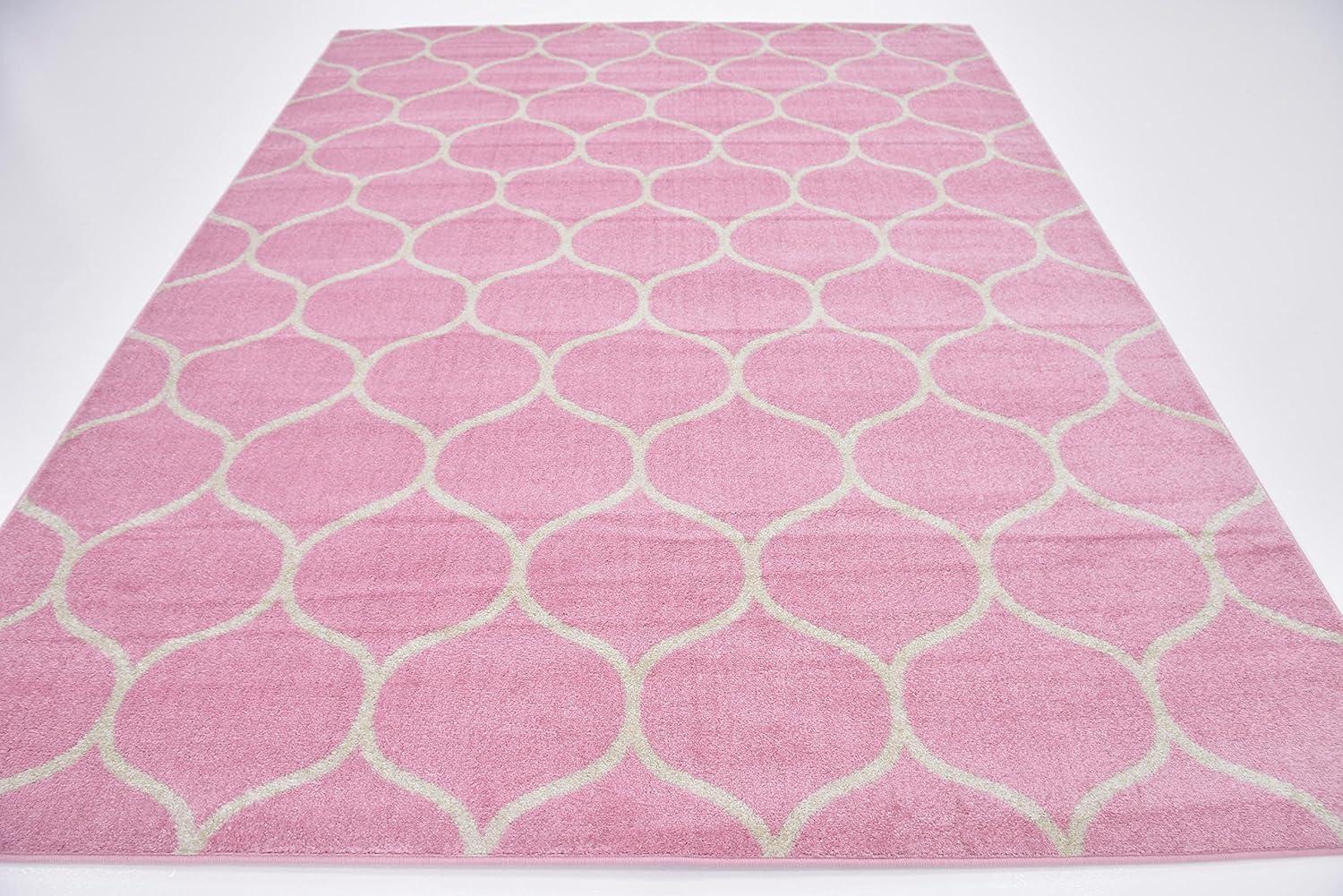 Unique Loom Trellis Frieze Rounded Area Rug