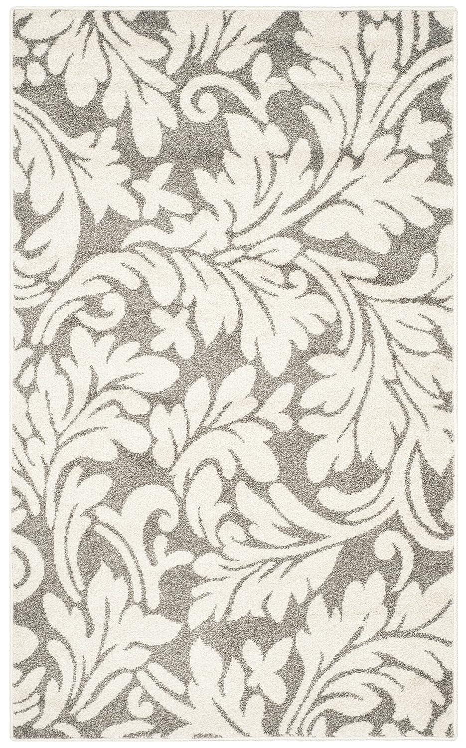 Amherst AMT425 Power Loomed Indoor Accent Rug - Dark Grey/Beige - 3'x5' - Safavieh