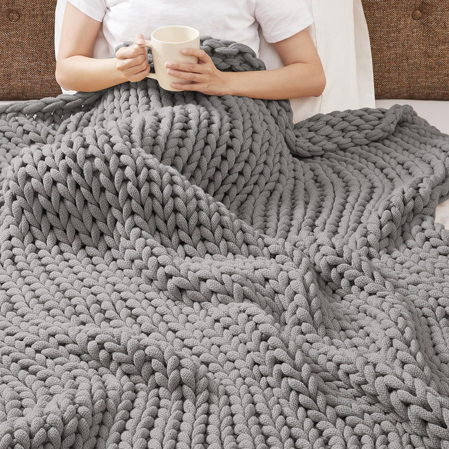 Madison Hand Made Chunky Double Knit Throw Blanket