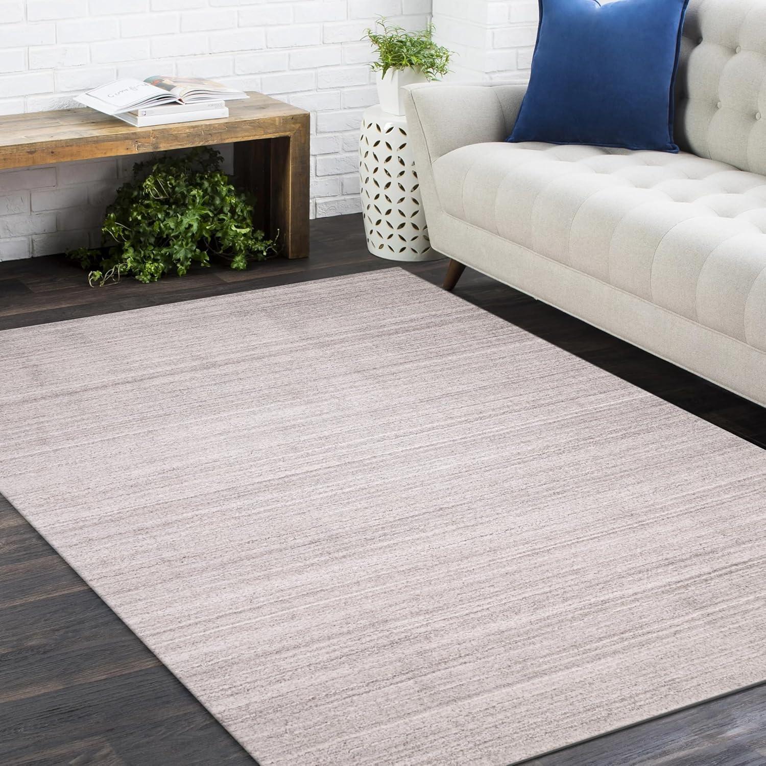 Solo Rugs Halsey Hand Loomed Handmade Indoor Area Rug, 3 ft x 8 ft, Linen