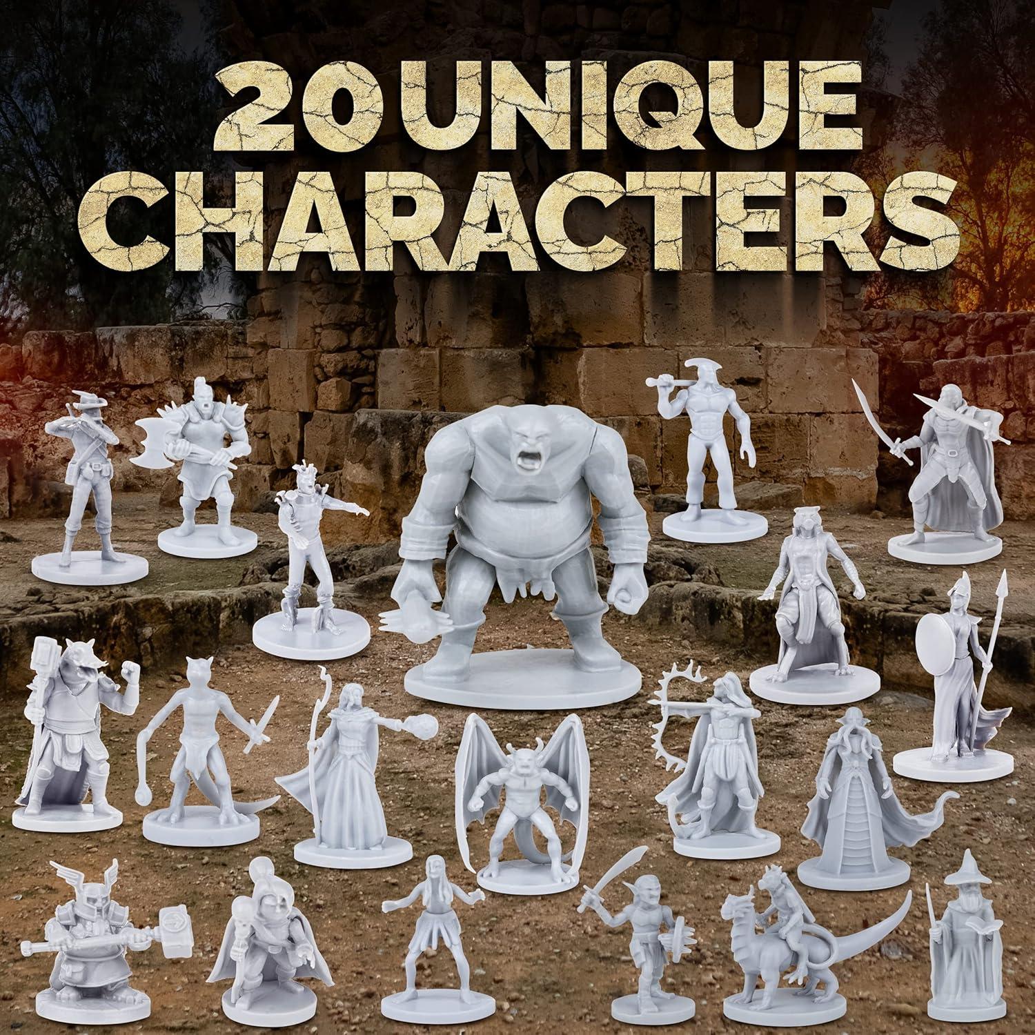 Path Gaming Fantasy Tabletop Miniatures for Dungeons and Dragons Miniatures, 20 Piece Pack
