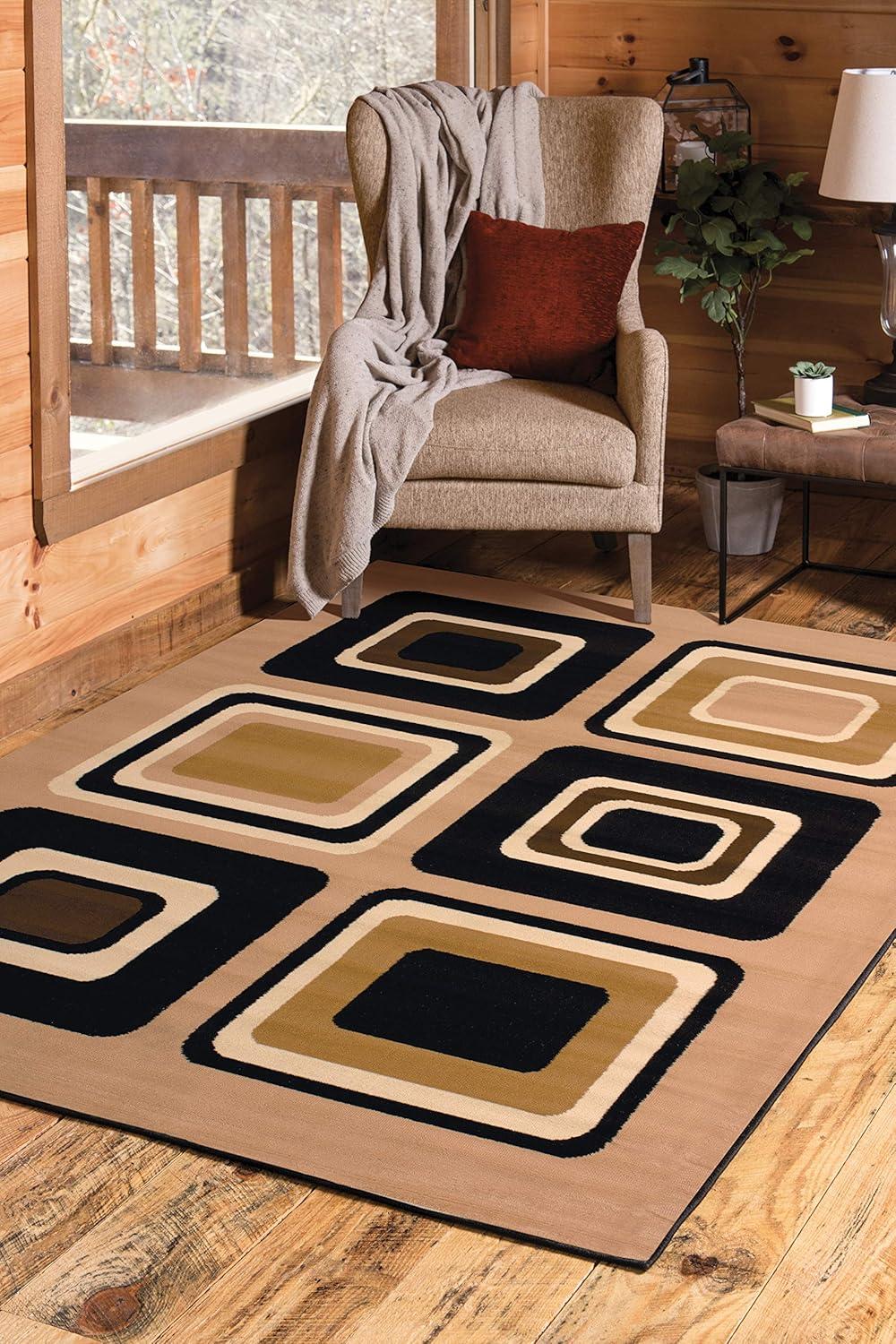 United Weavers Plaza Florence Accent Rug, Geometric Pattern, Brown, 1'11" X 3'3"